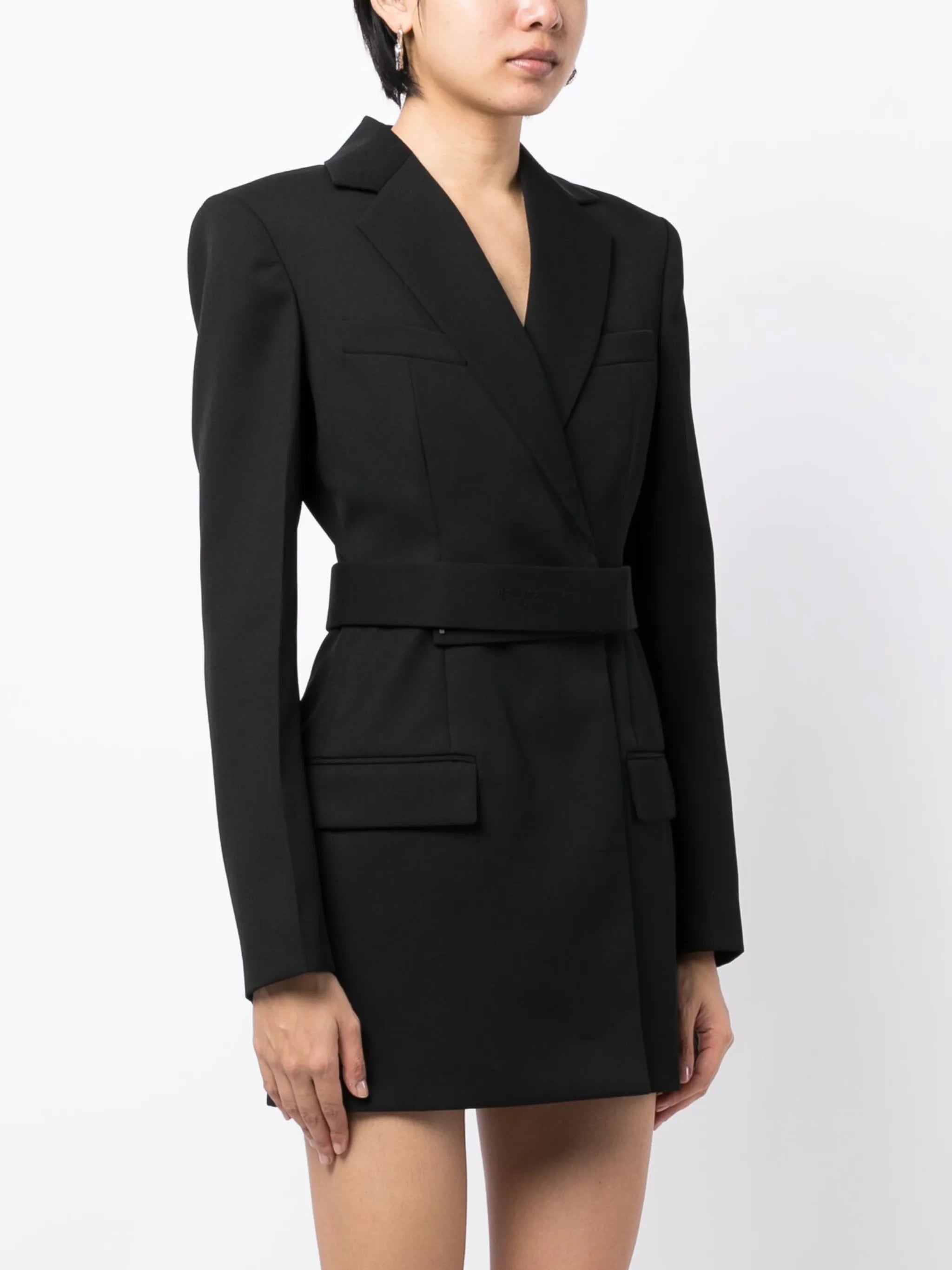 belted wool dress