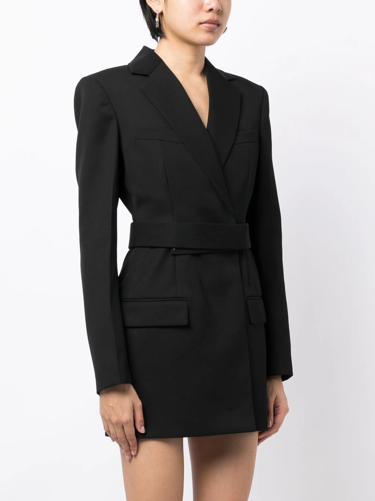 belted wool dress