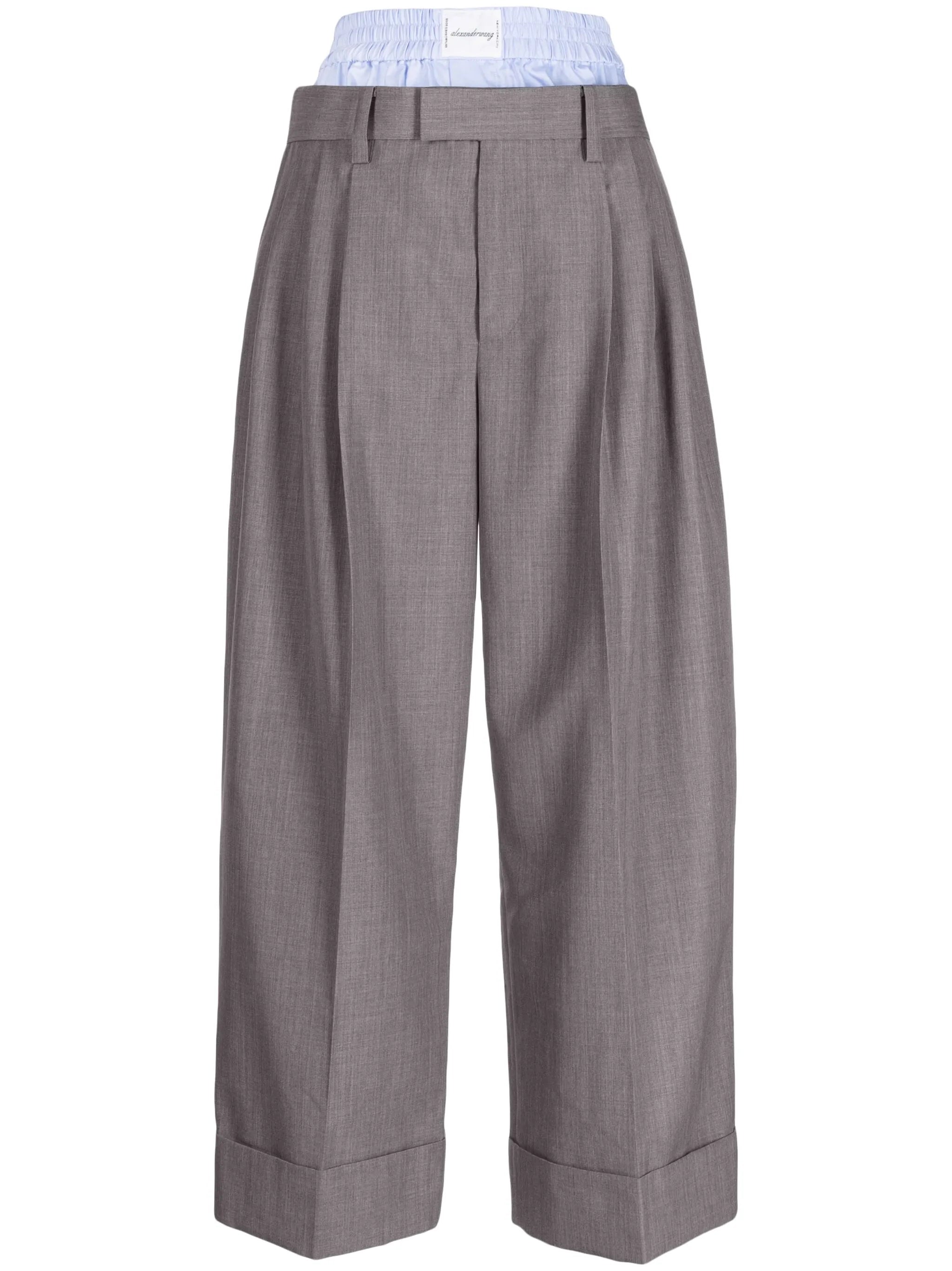 layered tailored trousers