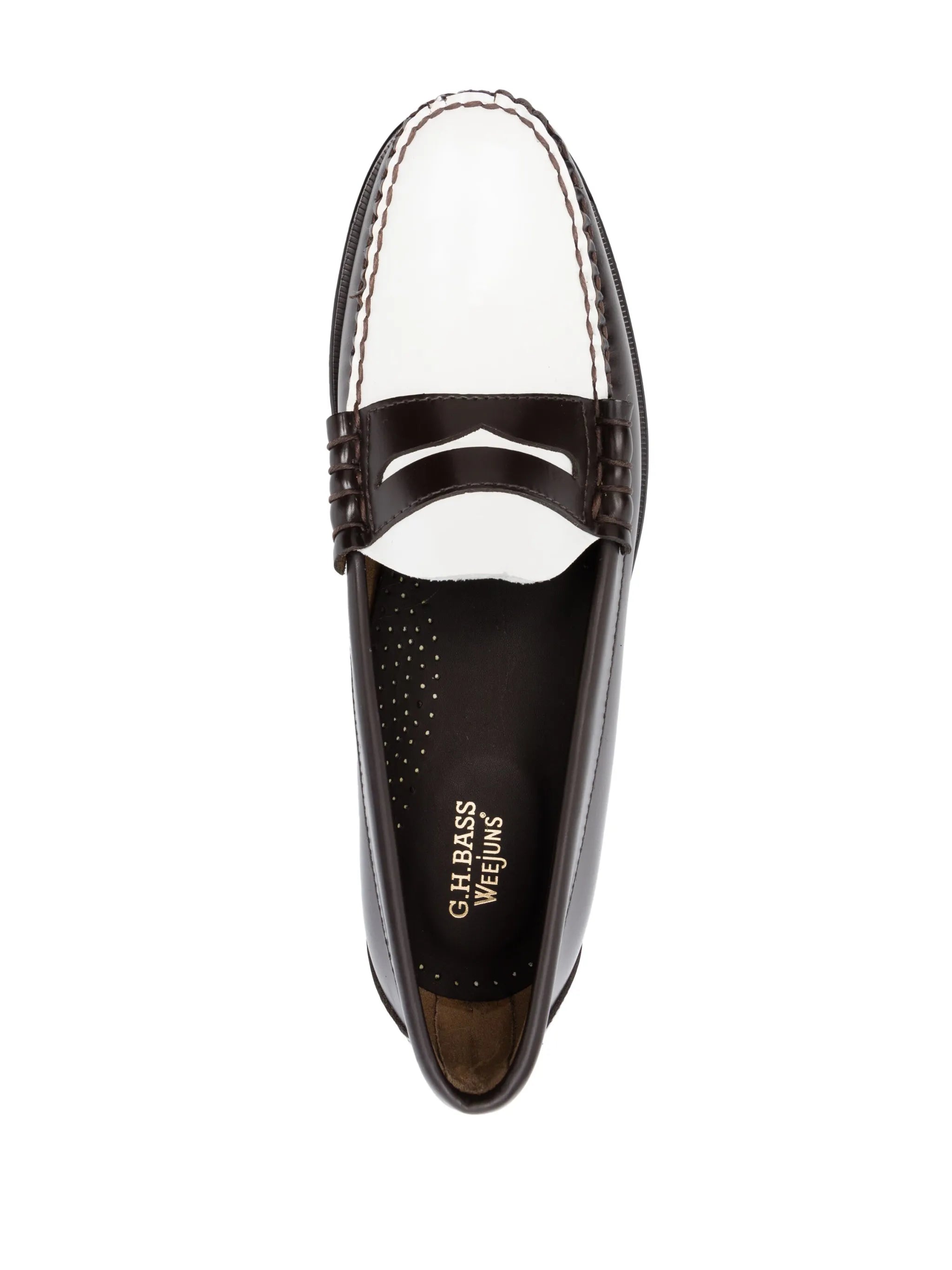 Larson two-tone leather loafers