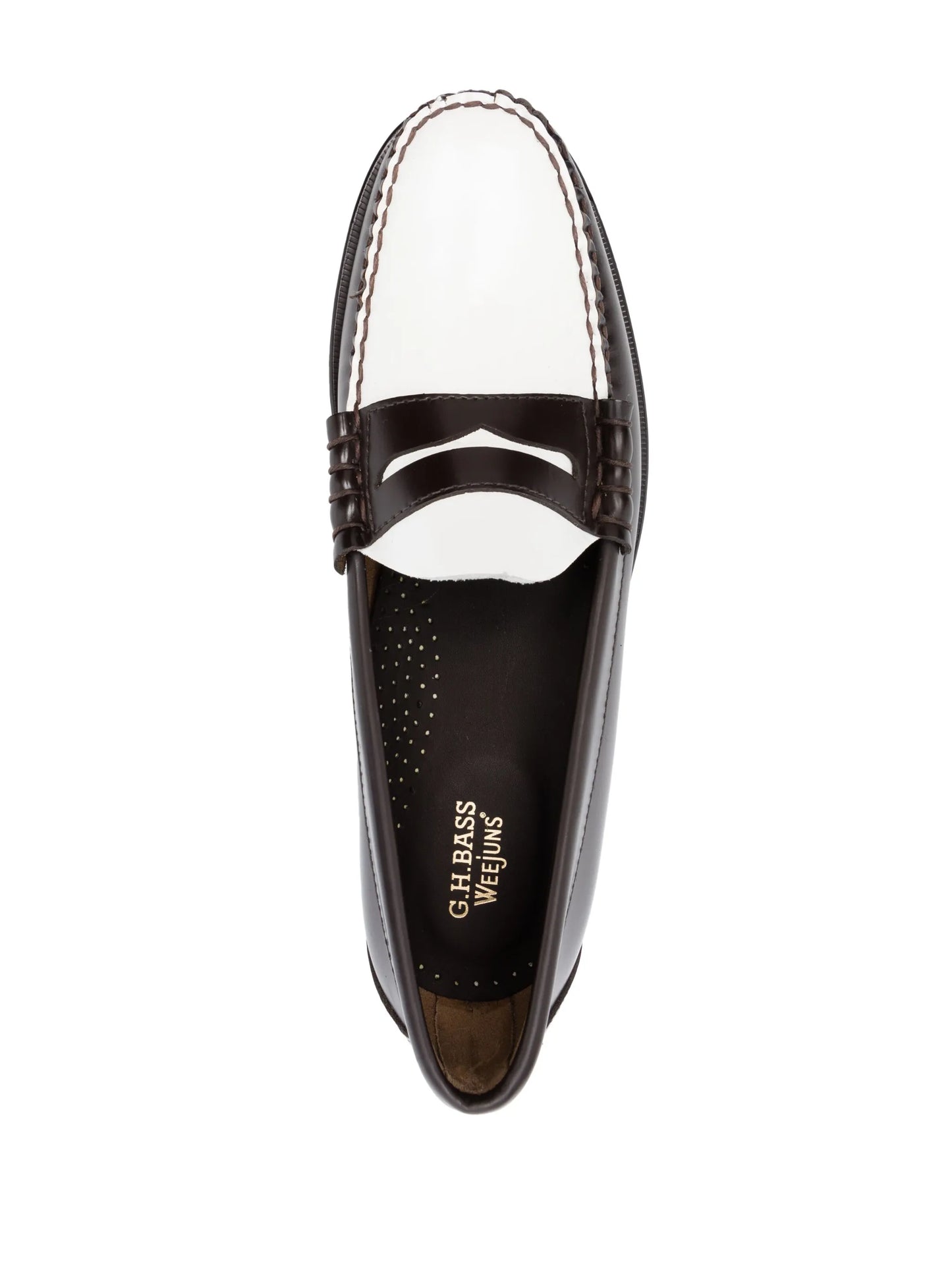 Larson two-tone leather loafers