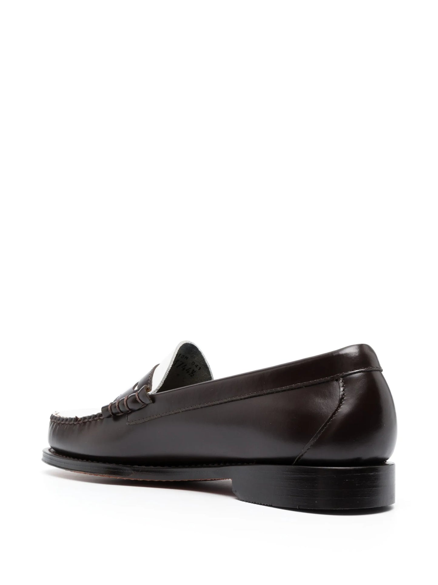 Larson two-tone leather loafers
