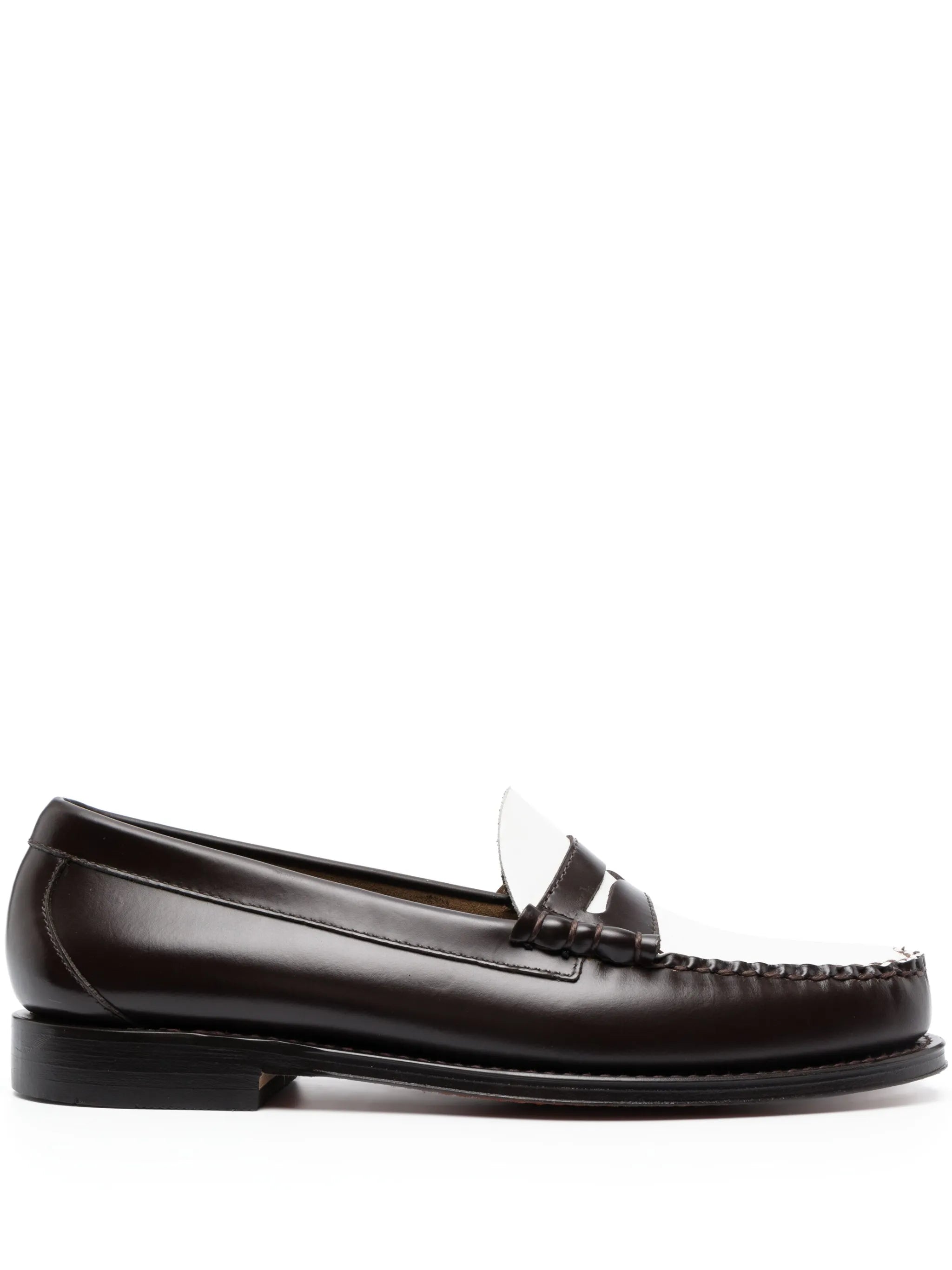Larson two-tone leather loafers