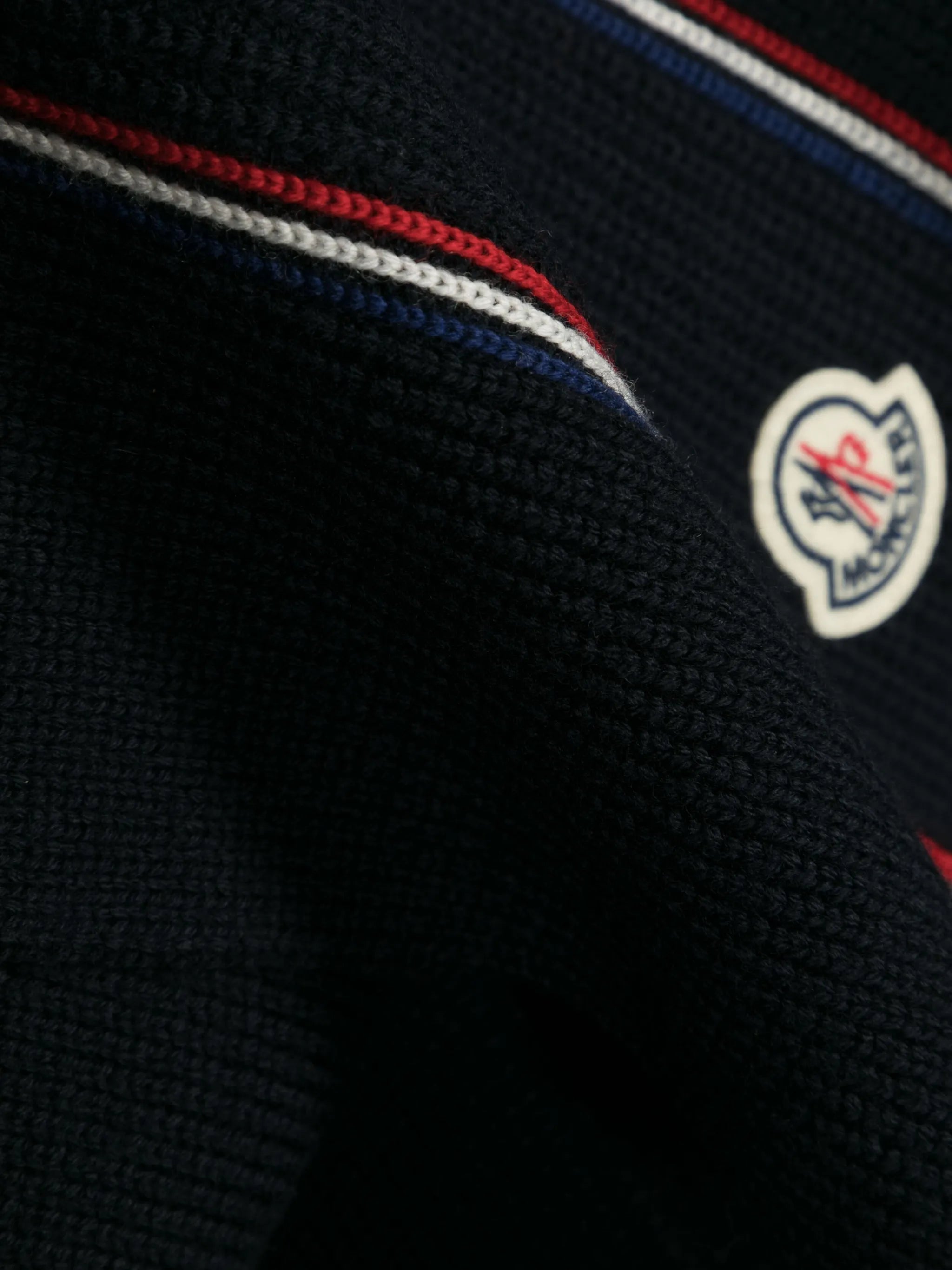 logo-patch virgin-wool scarf