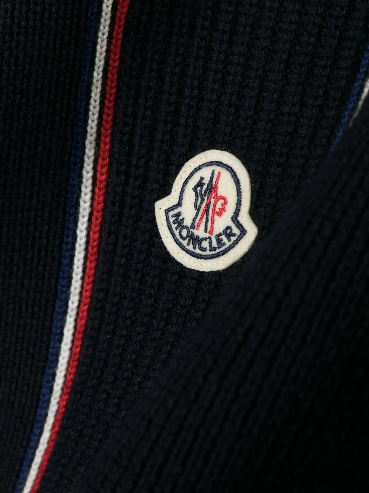 logo-patch virgin-wool scarf