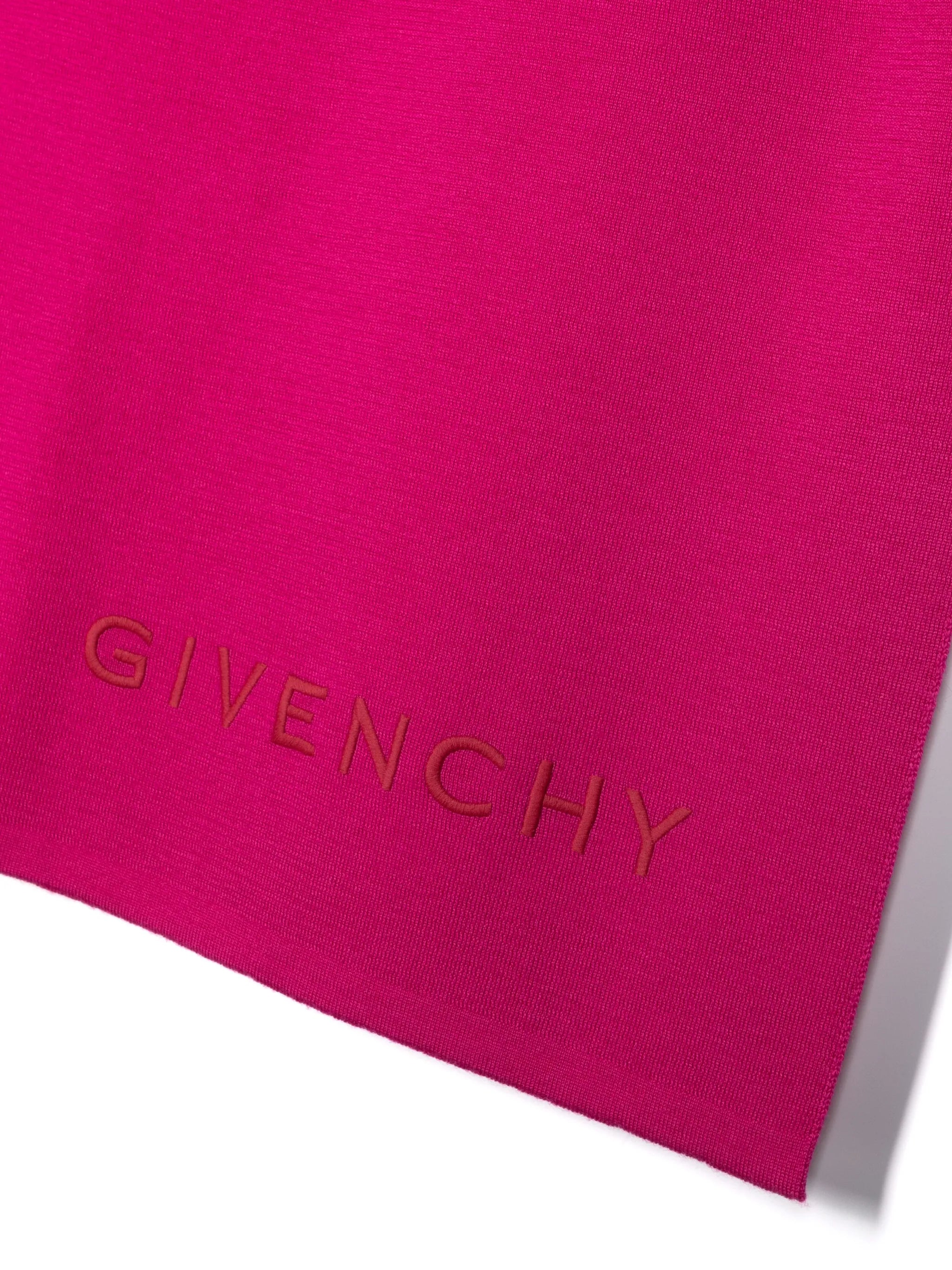 4G logo-embroidered wool scarf