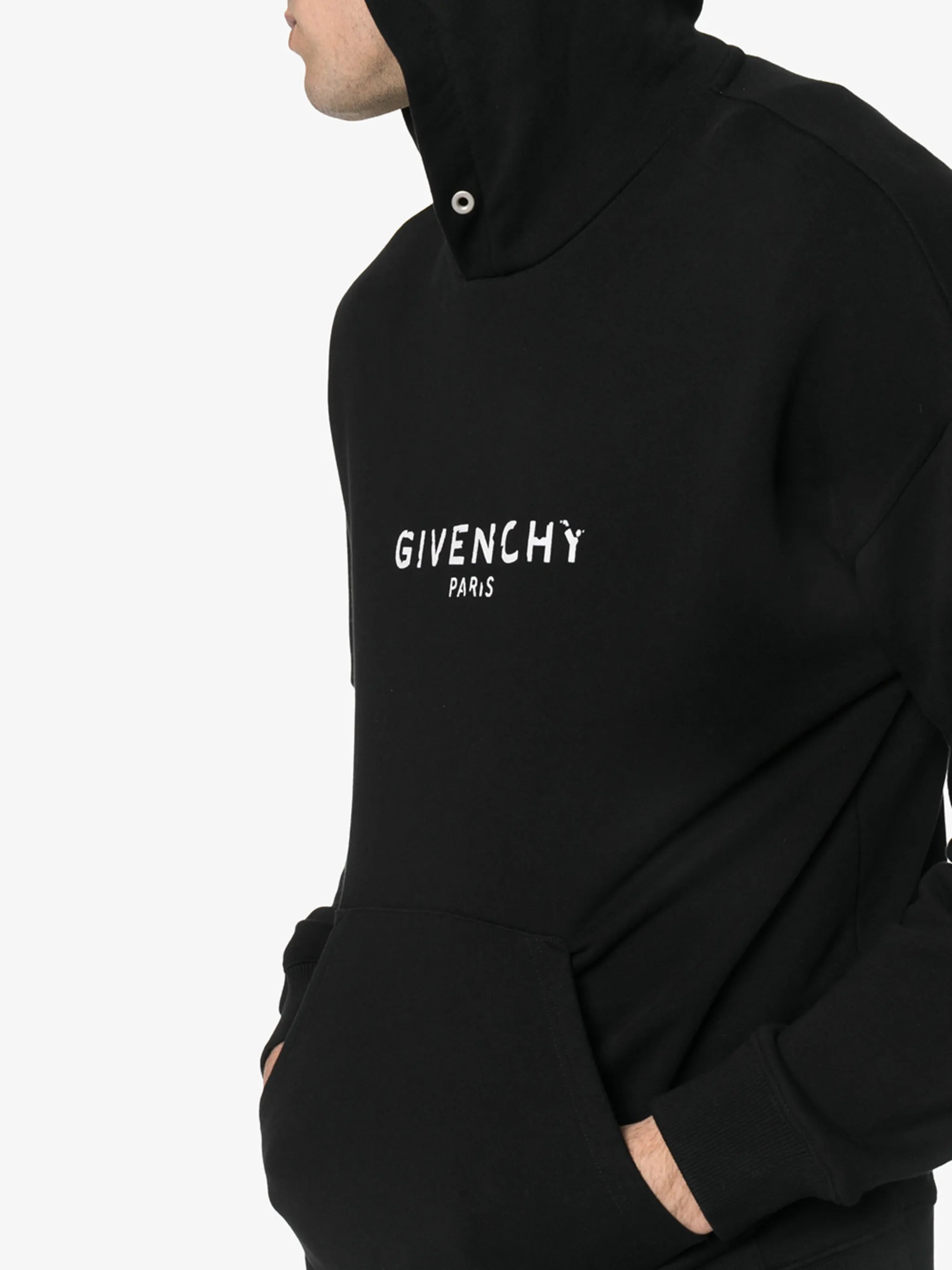 faded logo hoodie