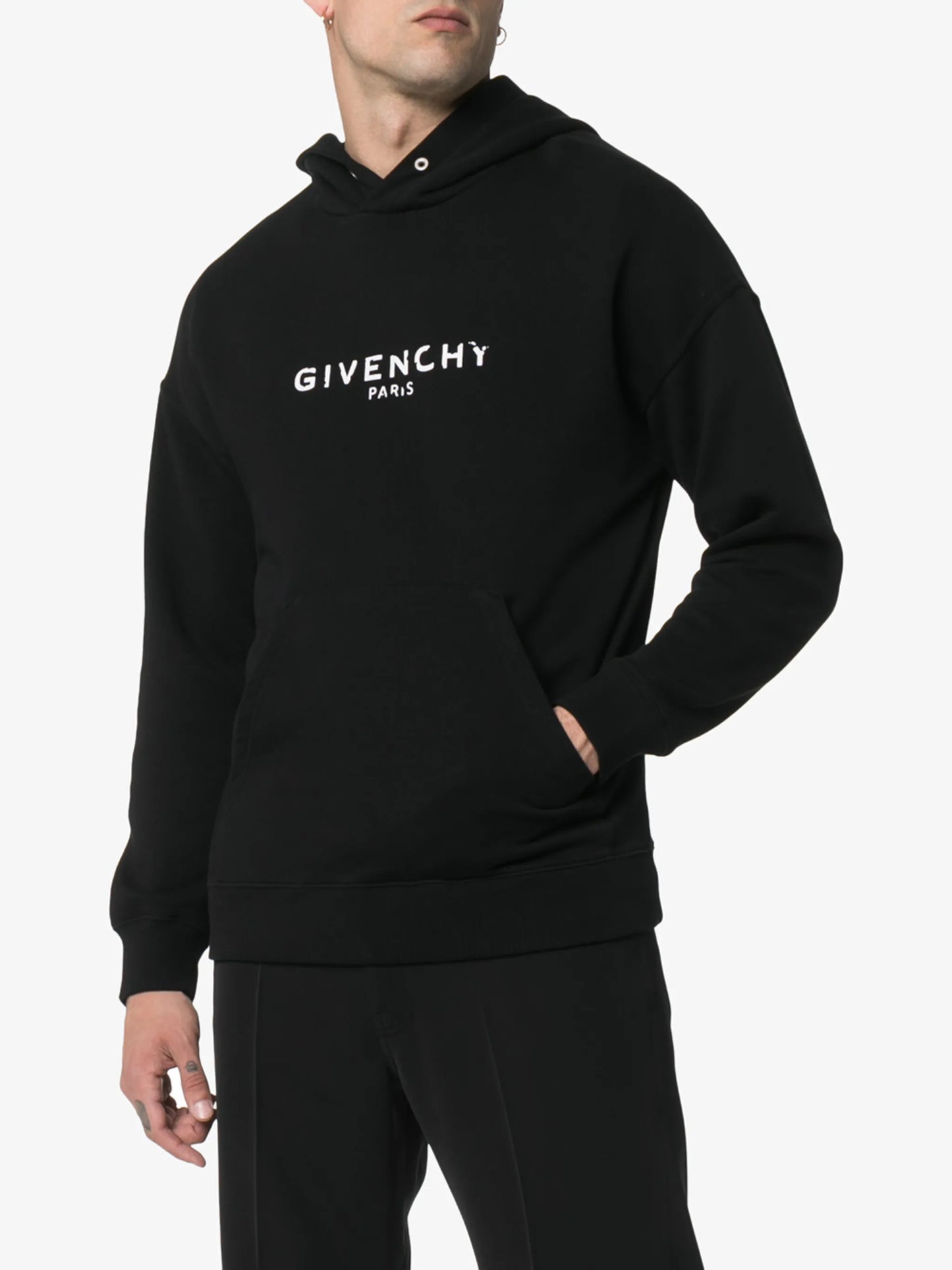 faded logo hoodie