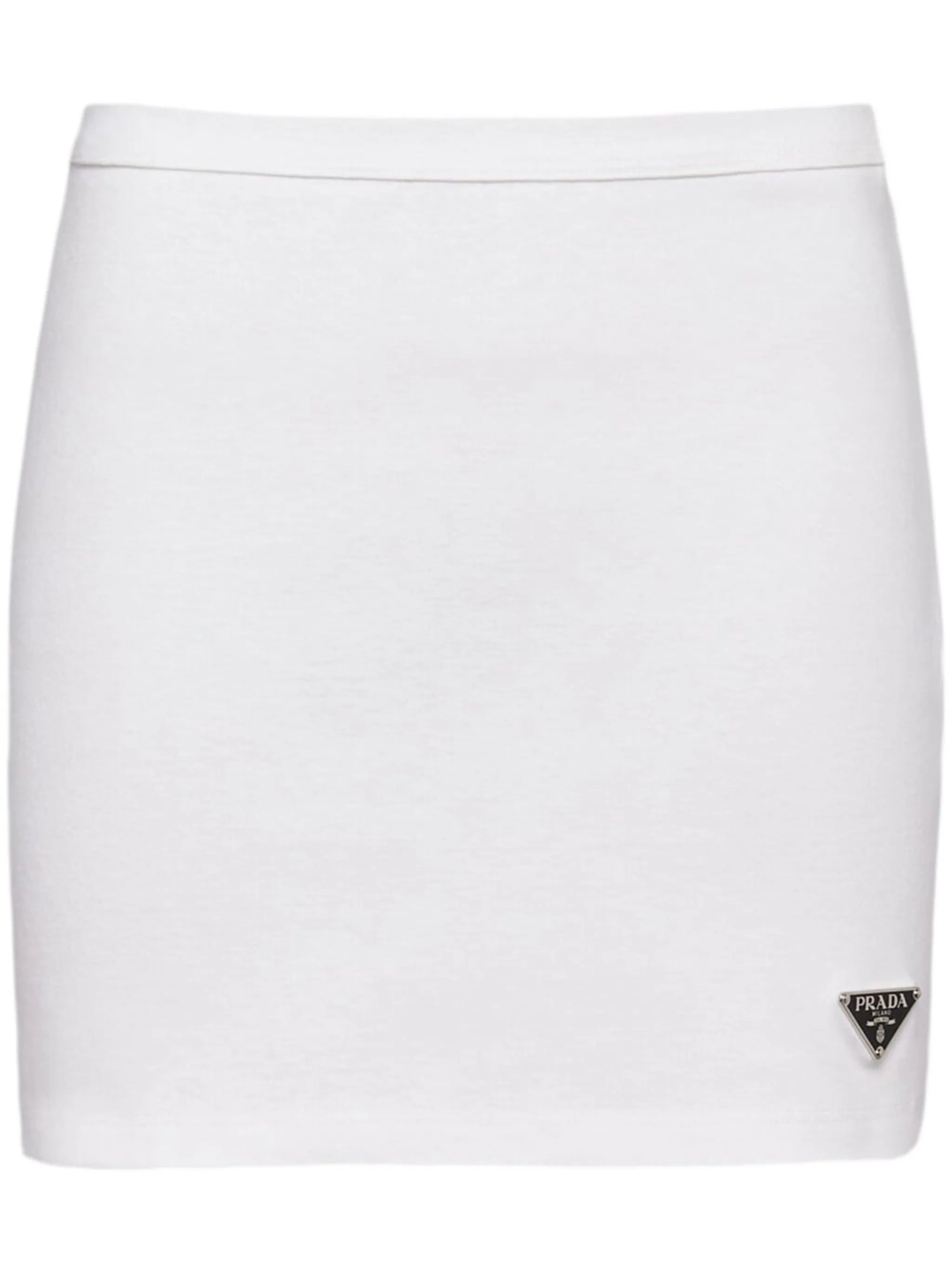 triangle-logo jersey miniskirt