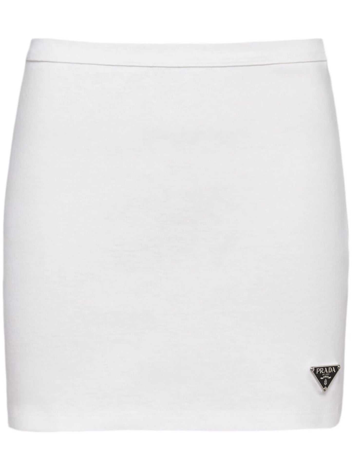 triangle-logo jersey miniskirt