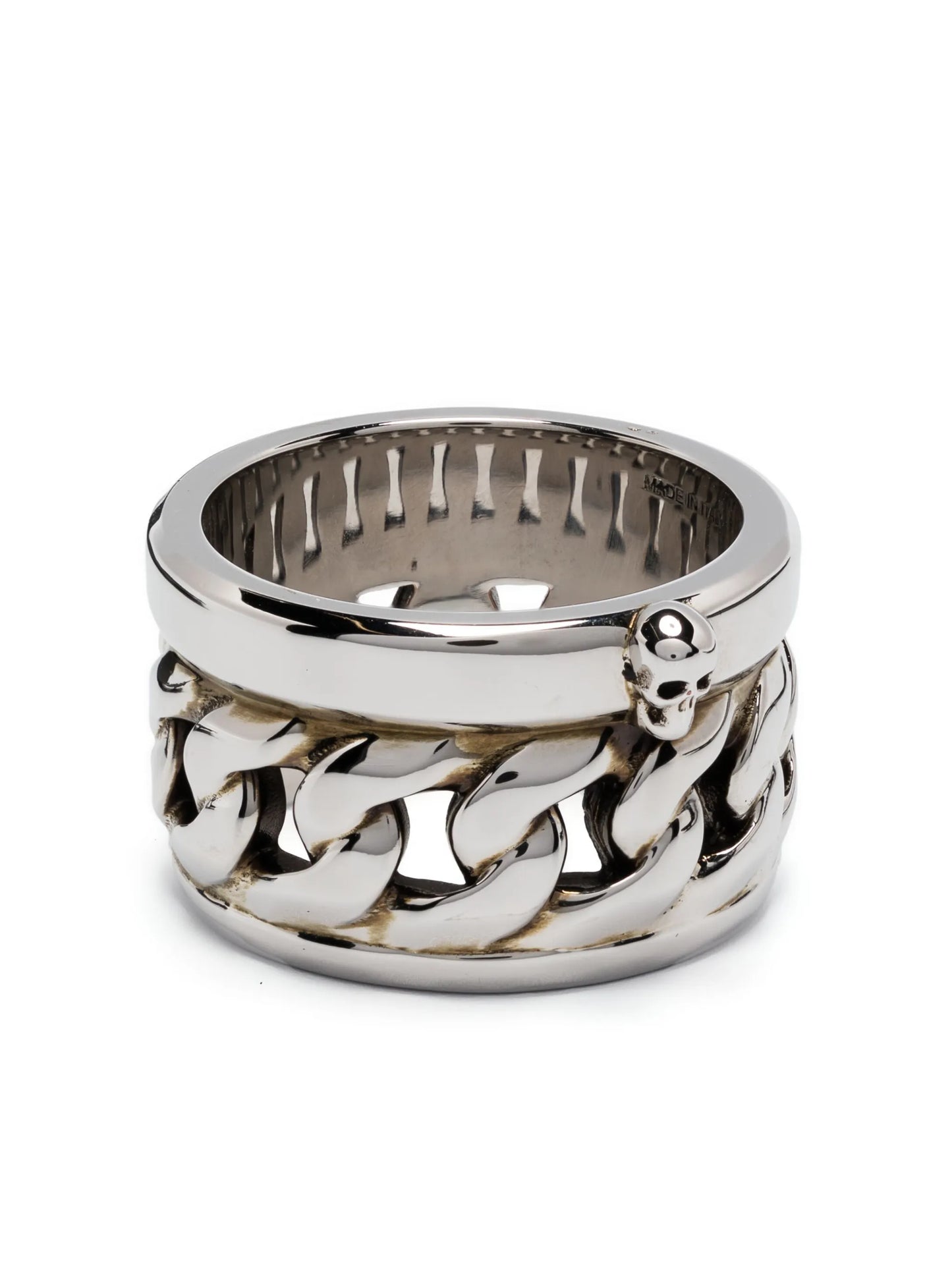chain-motif band ring