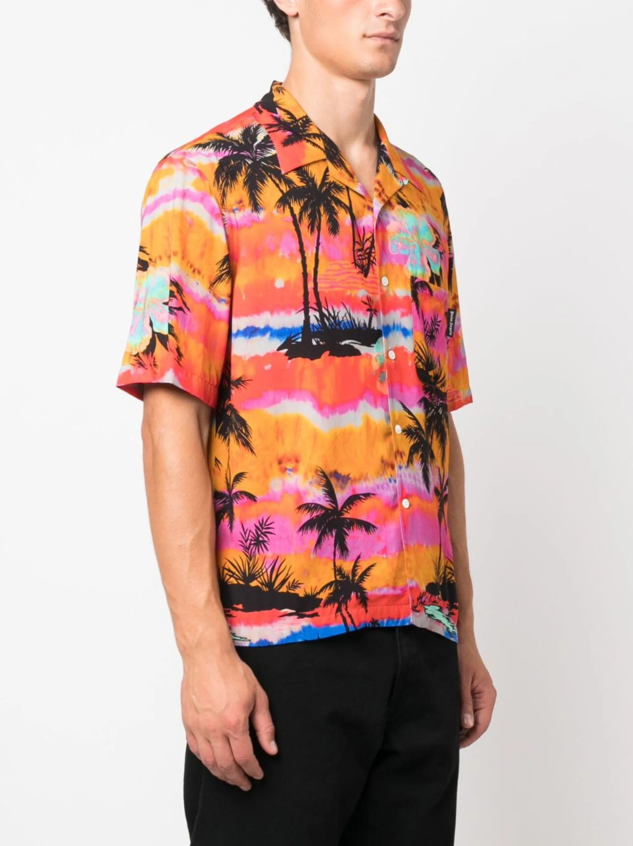 palm tree-print shirt