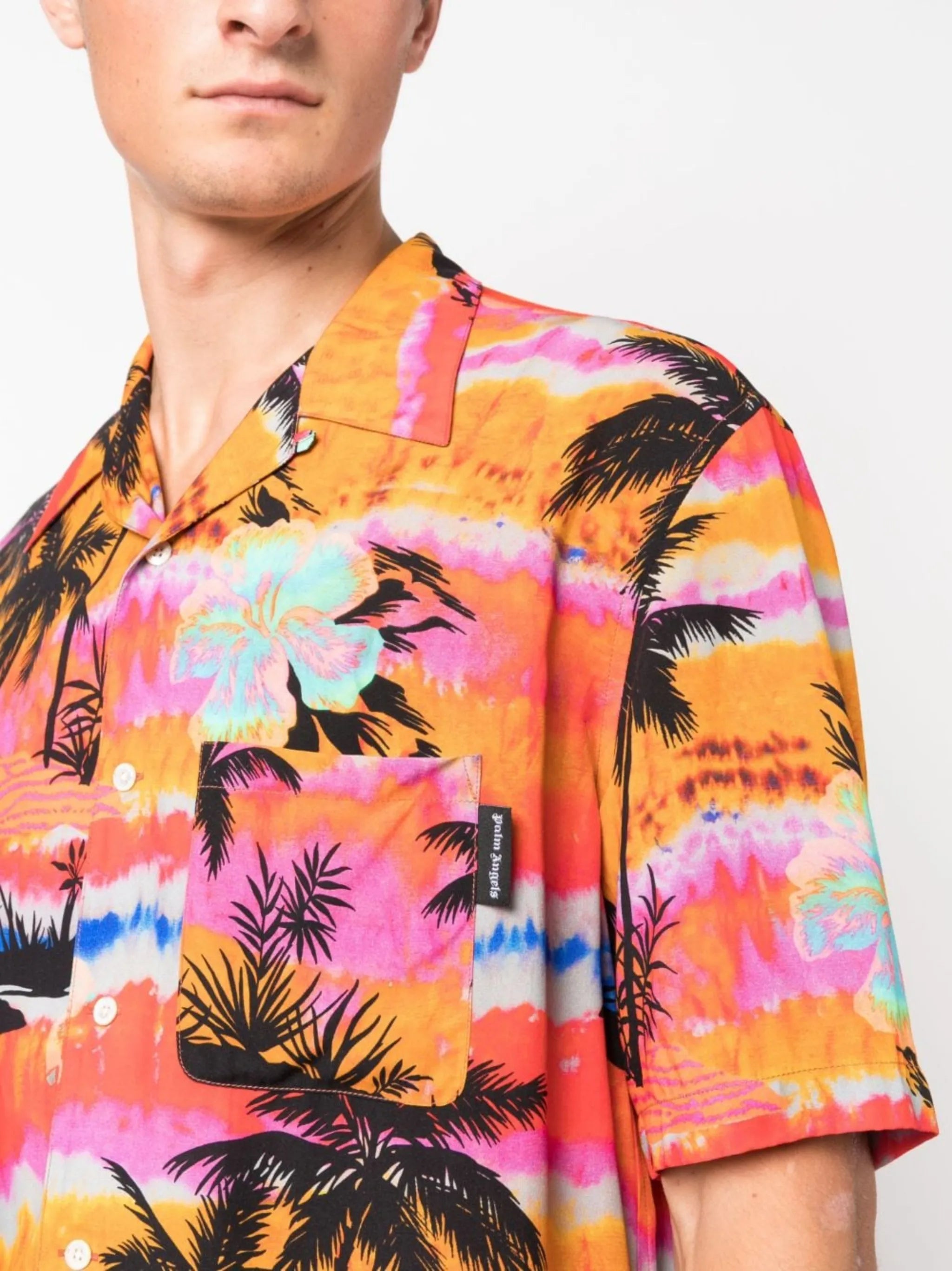 palm tree-print shirt