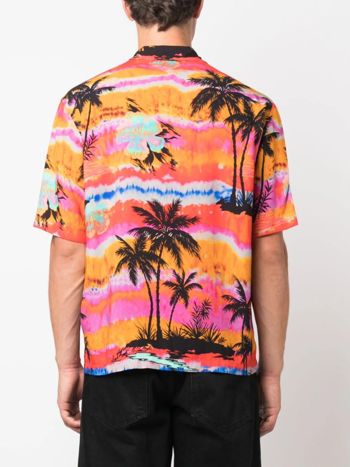 palm tree-print shirt