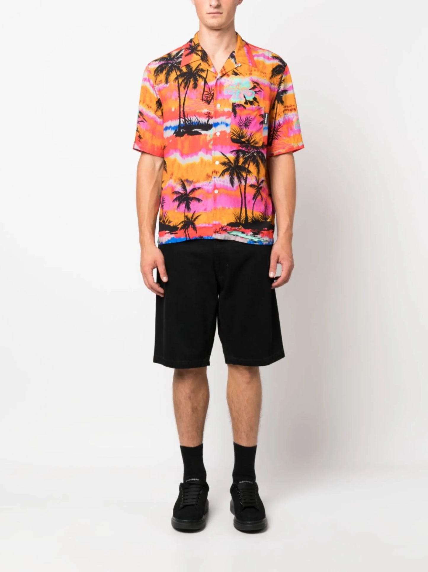 palm tree-print shirt