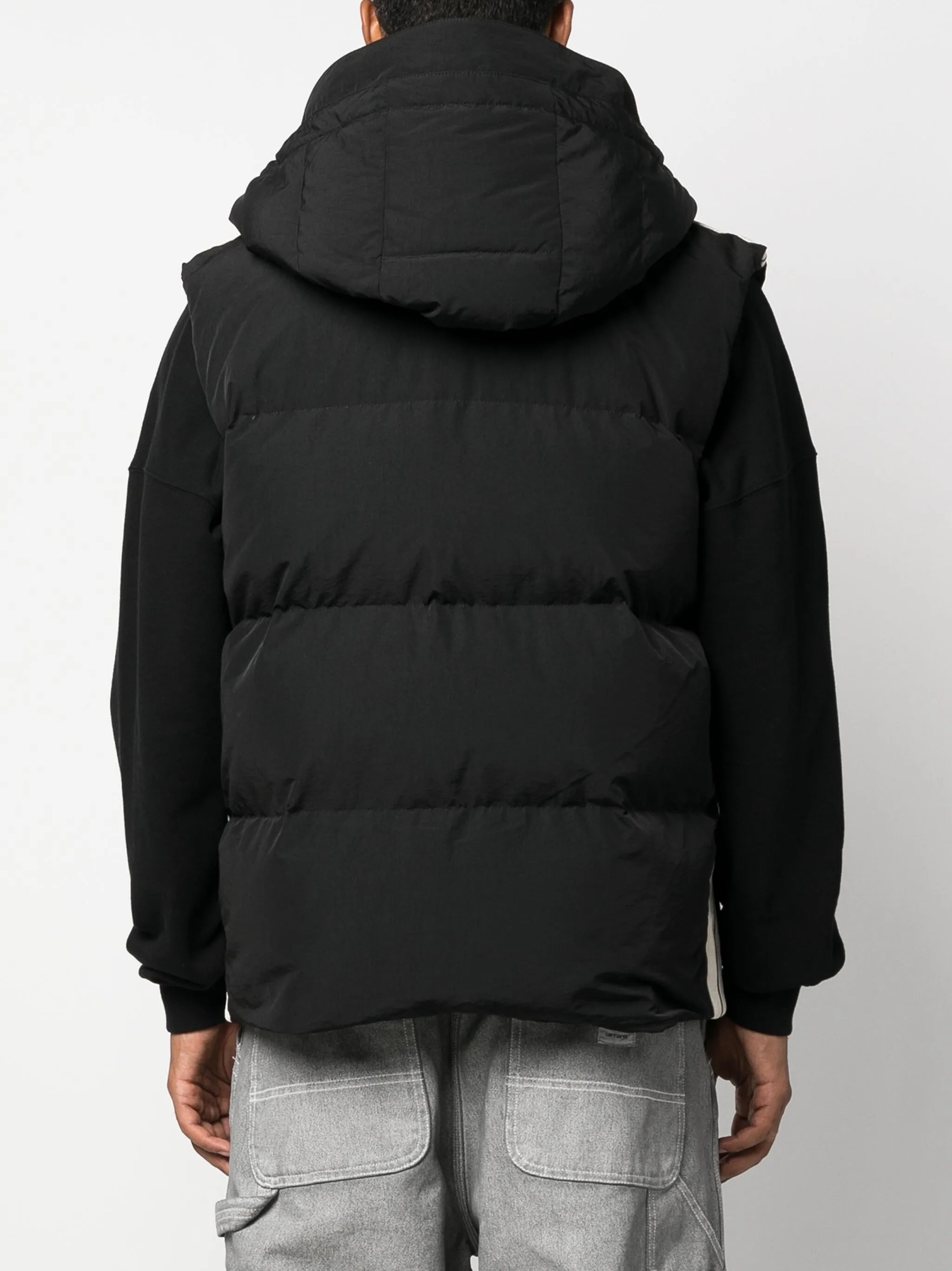logo-embroidered puffer gilet