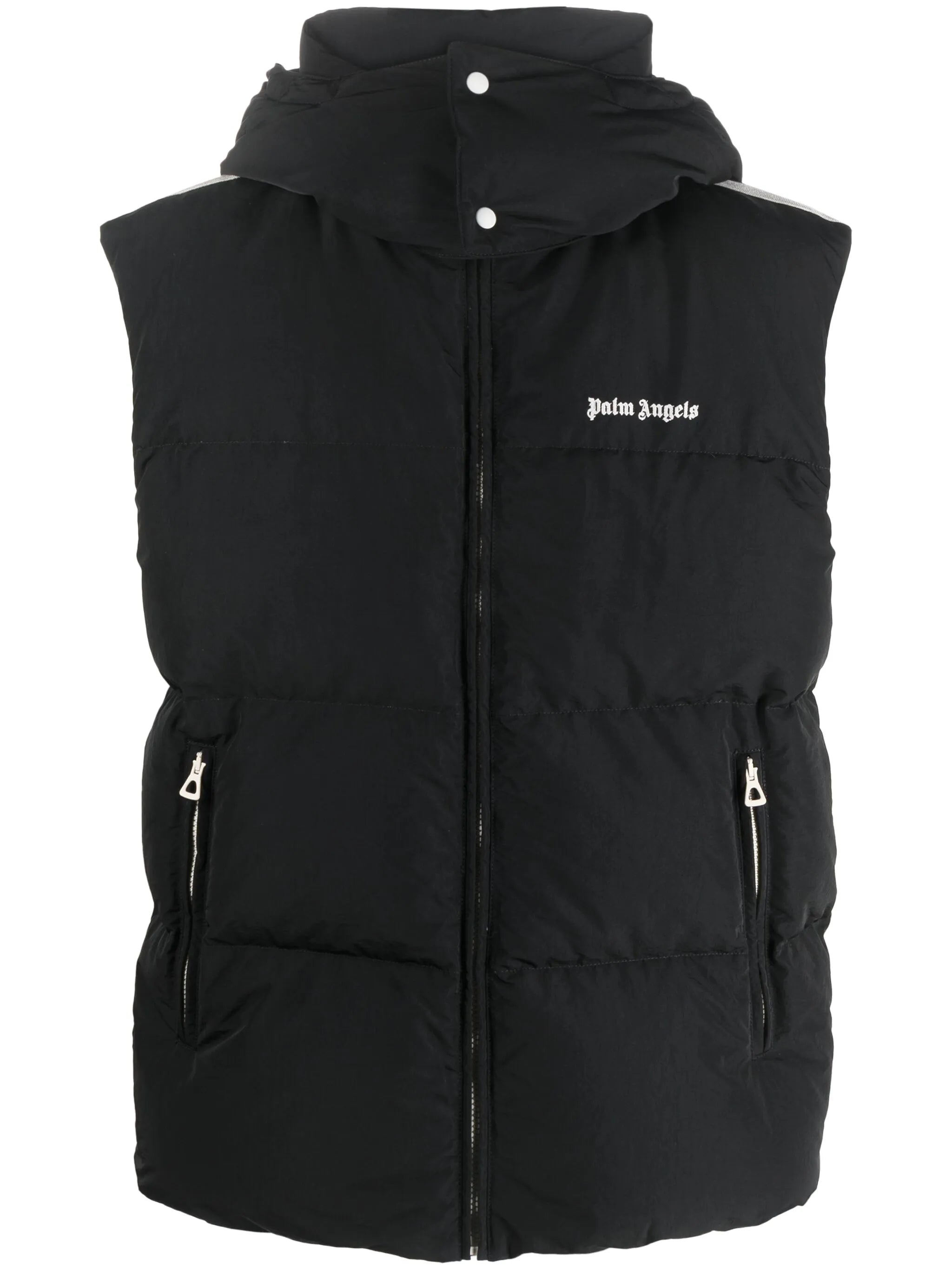 logo-embroidered puffer gilet