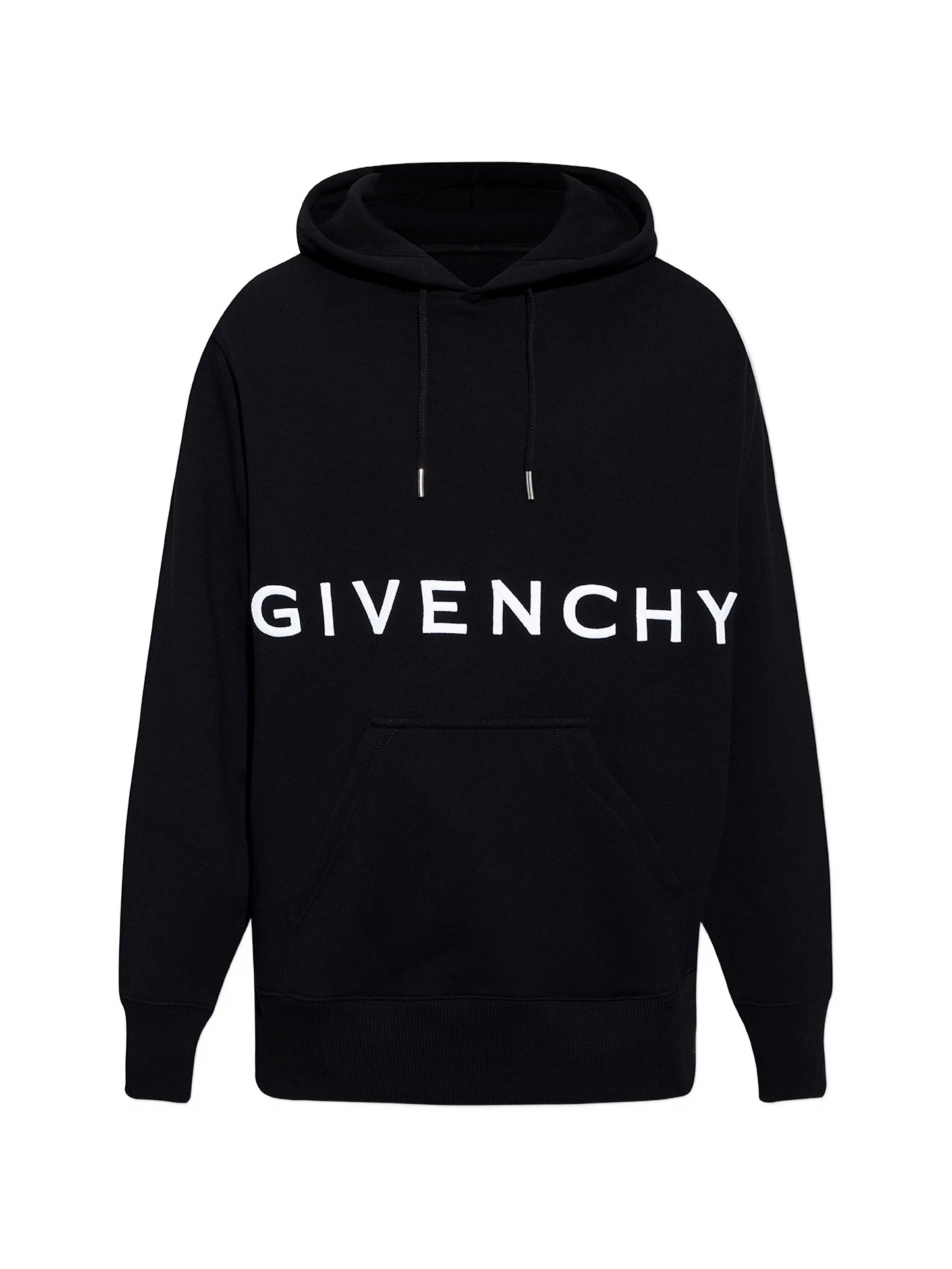 embroidered-logo hoodie