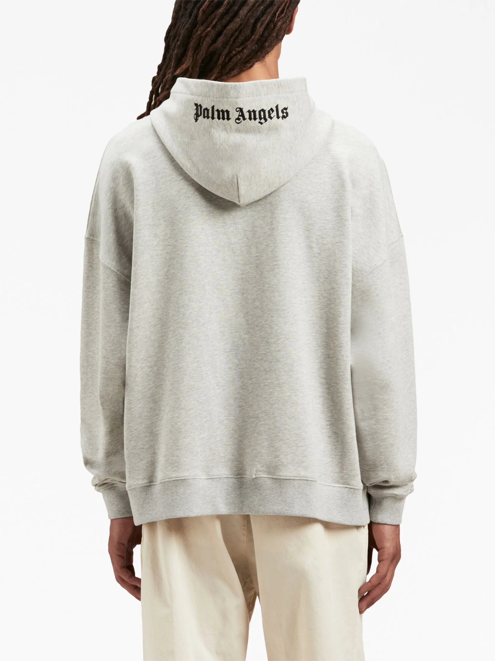 embroidered-logo hoodie