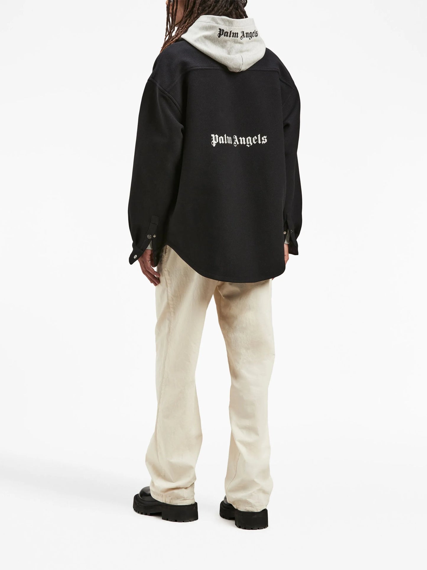 embroidered-logo hoodie