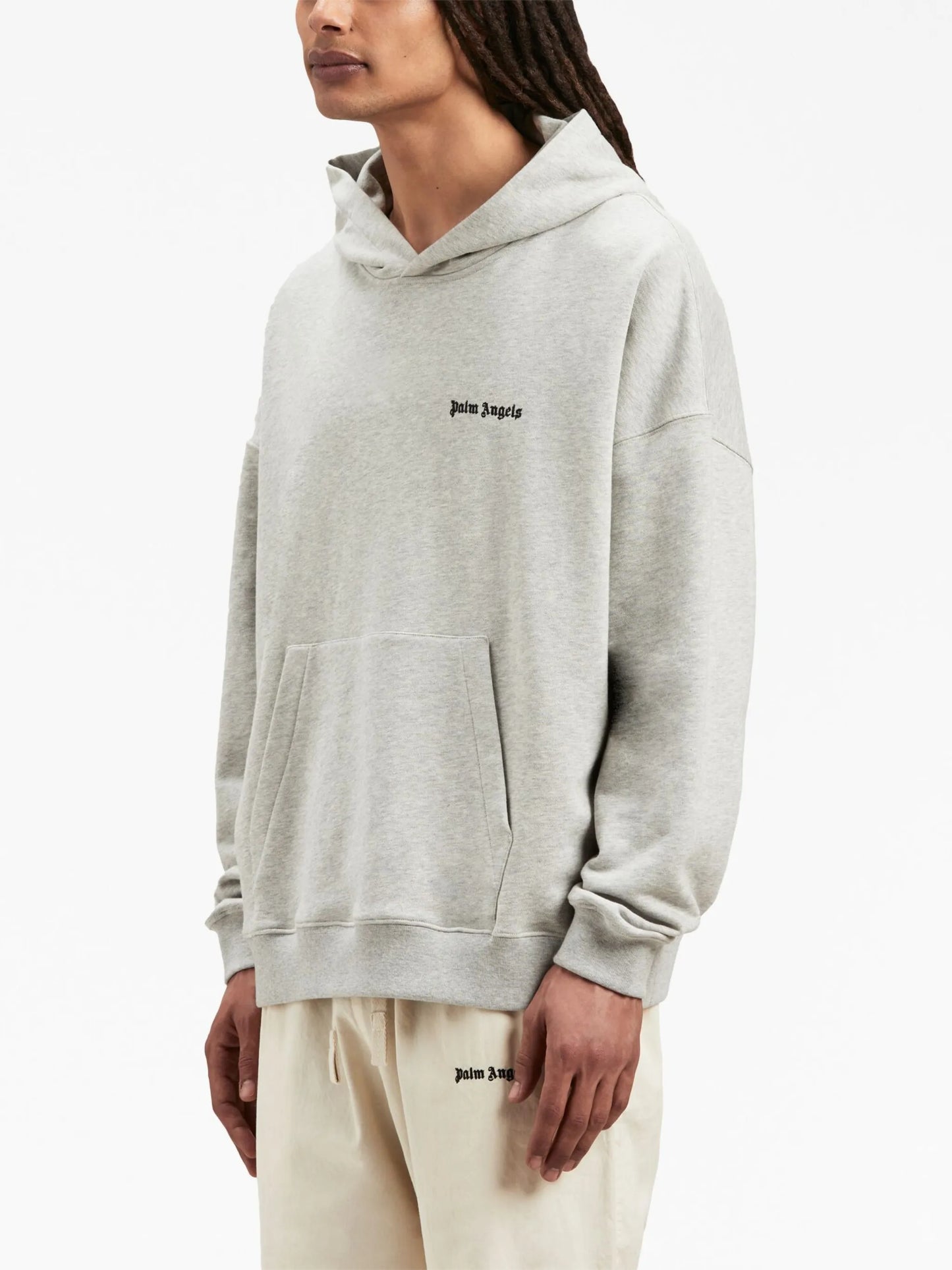 embroidered-logo hoodie