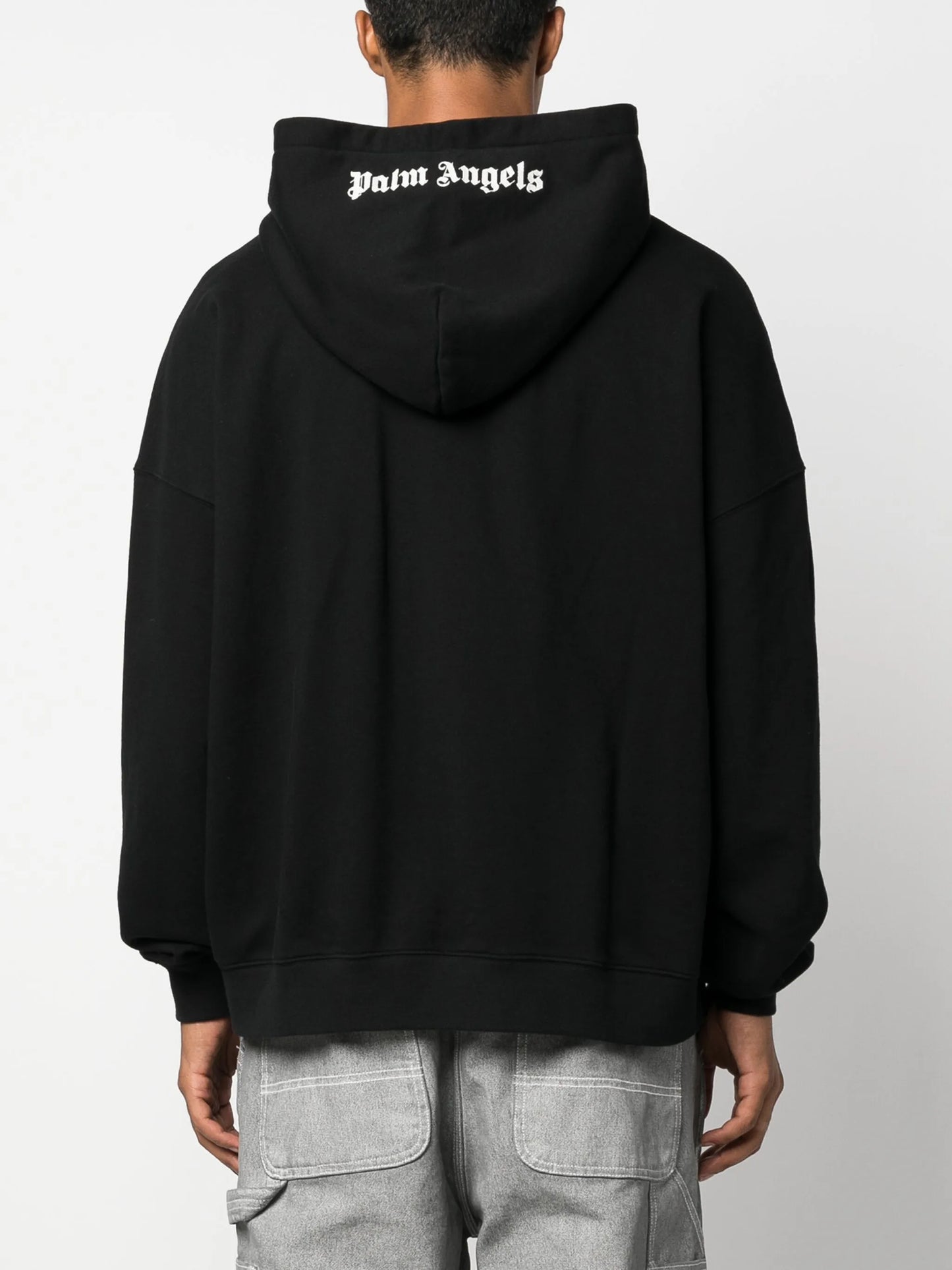 logo-embroidered cotton hoodie