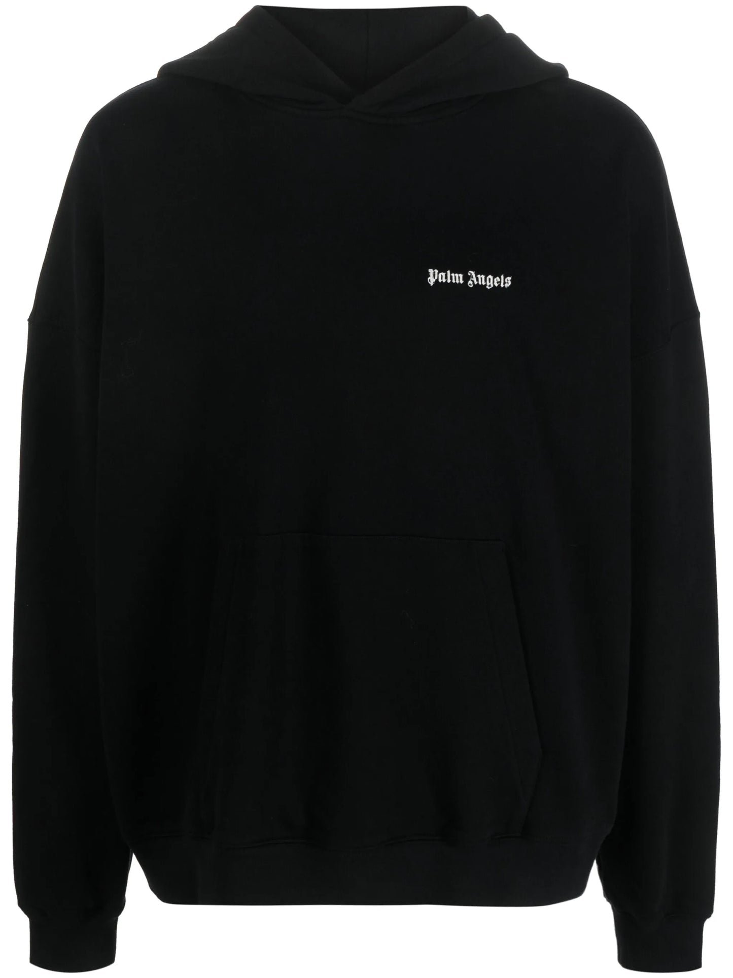 logo-embroidered cotton hoodie
