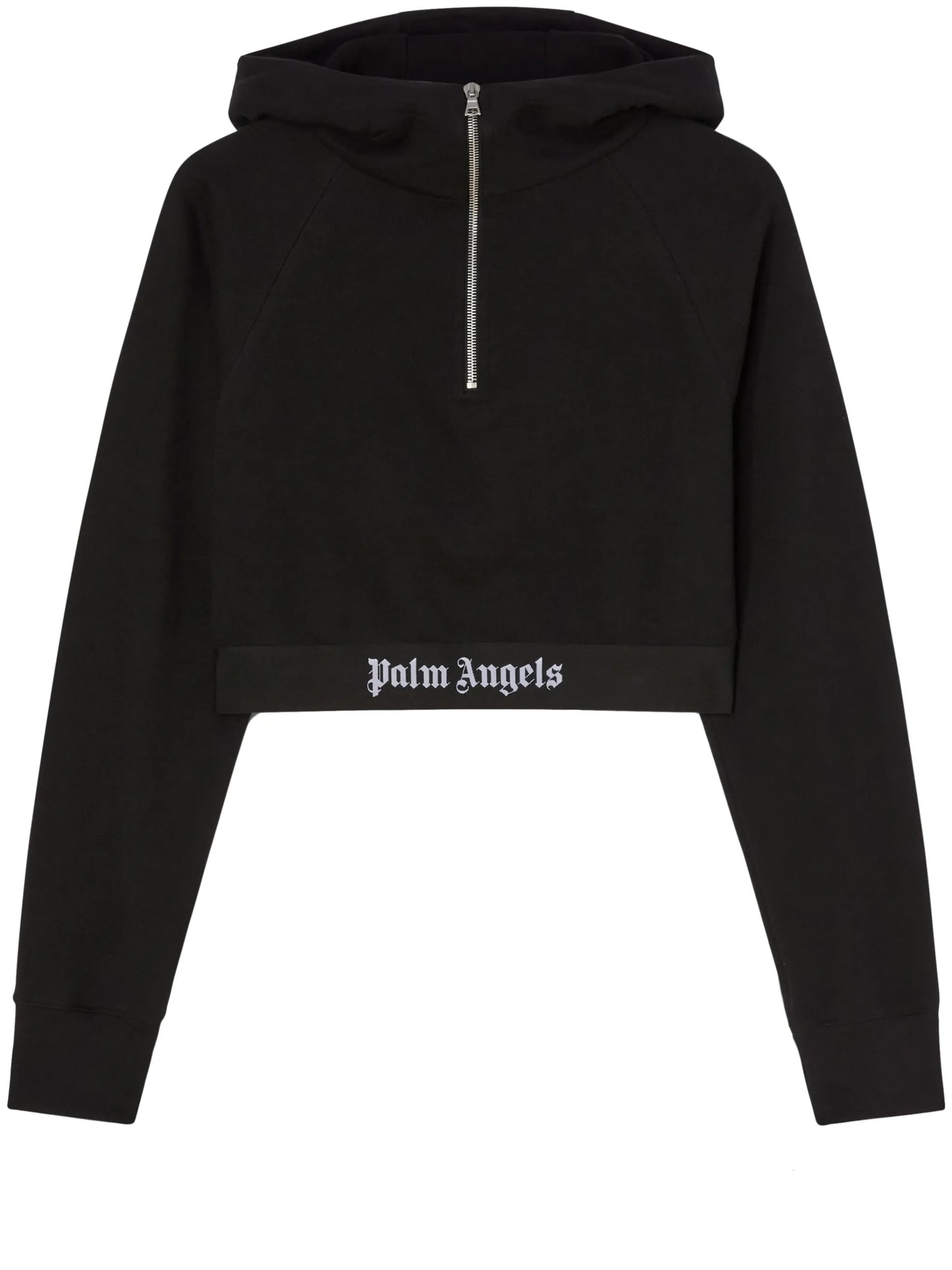 logo-strap cotton cropped sweatshirt