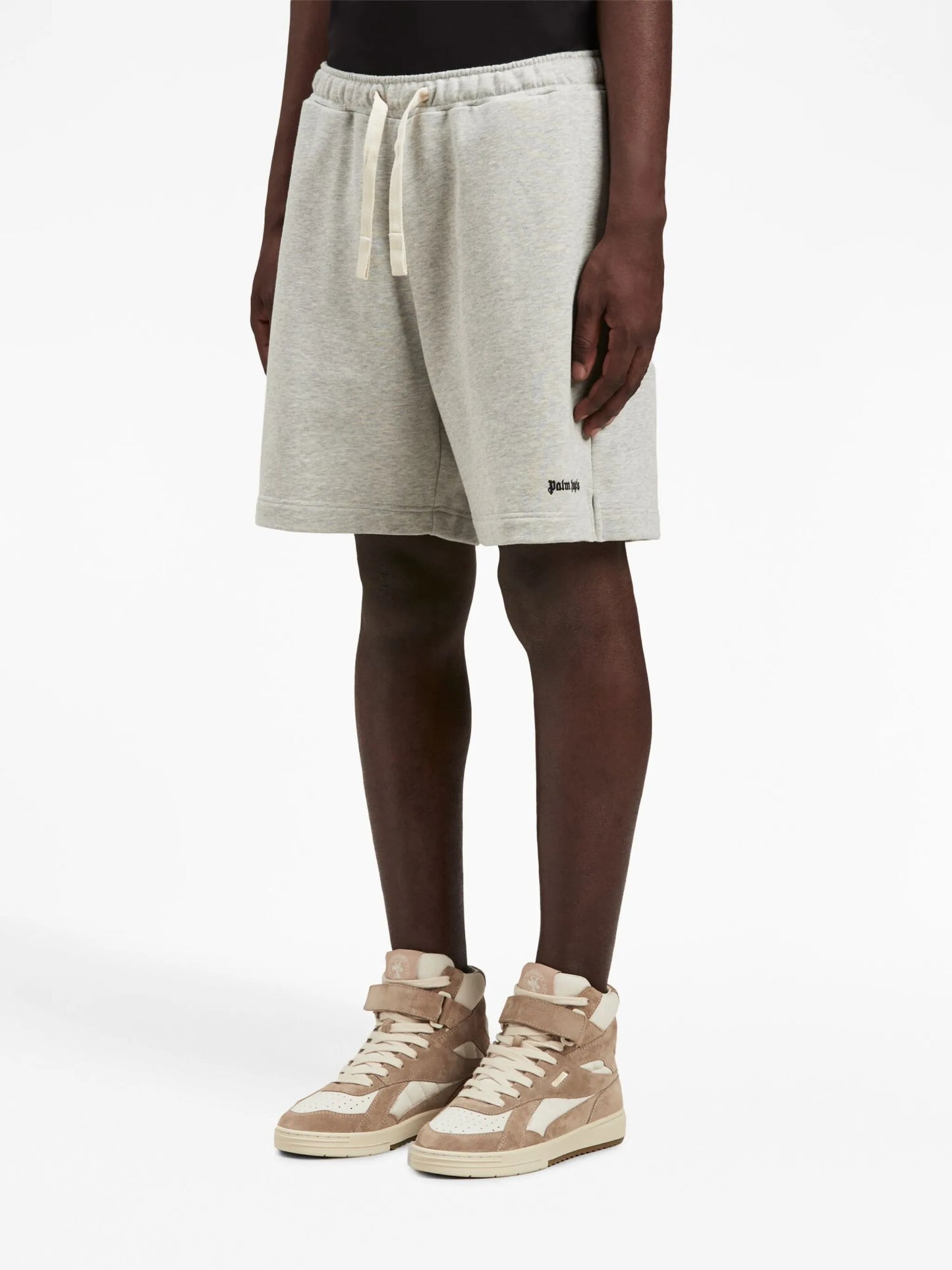 embroidered-logo track shorts