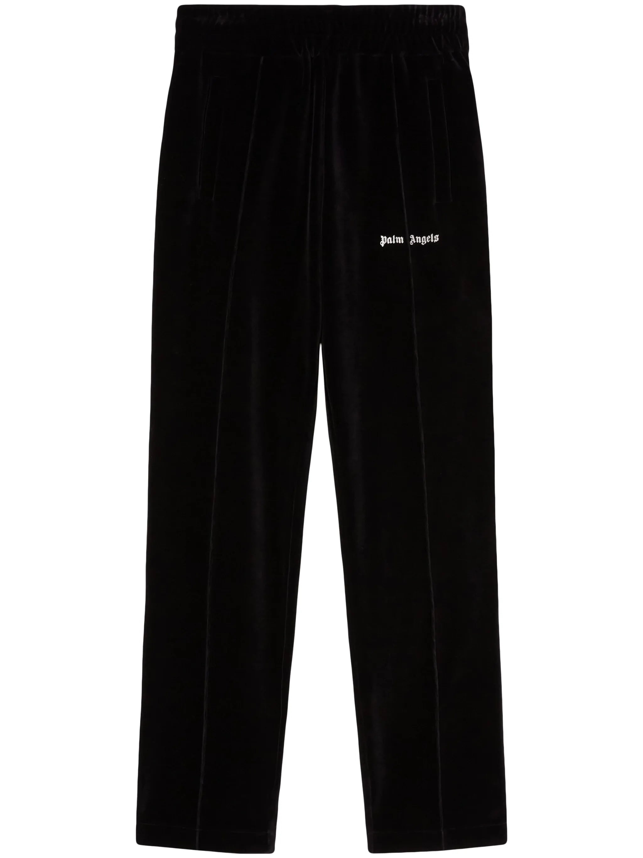 logo-print velvet track pants