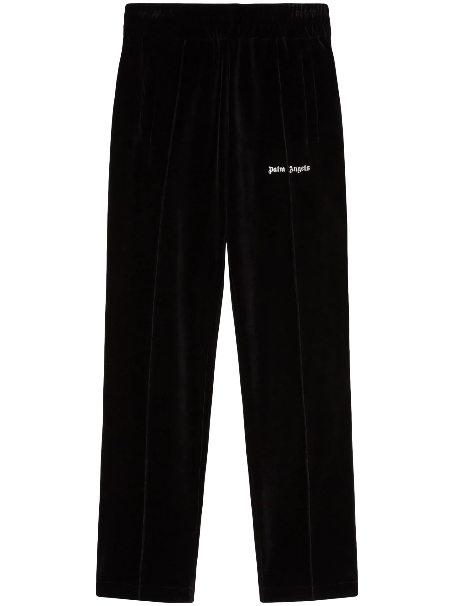 logo-print velvet track pants