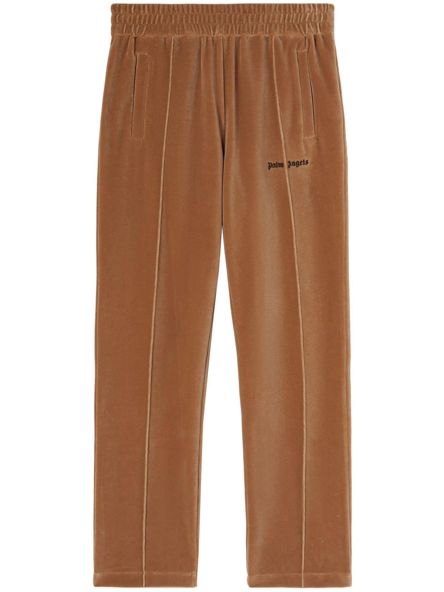 logo-print velvet track pants