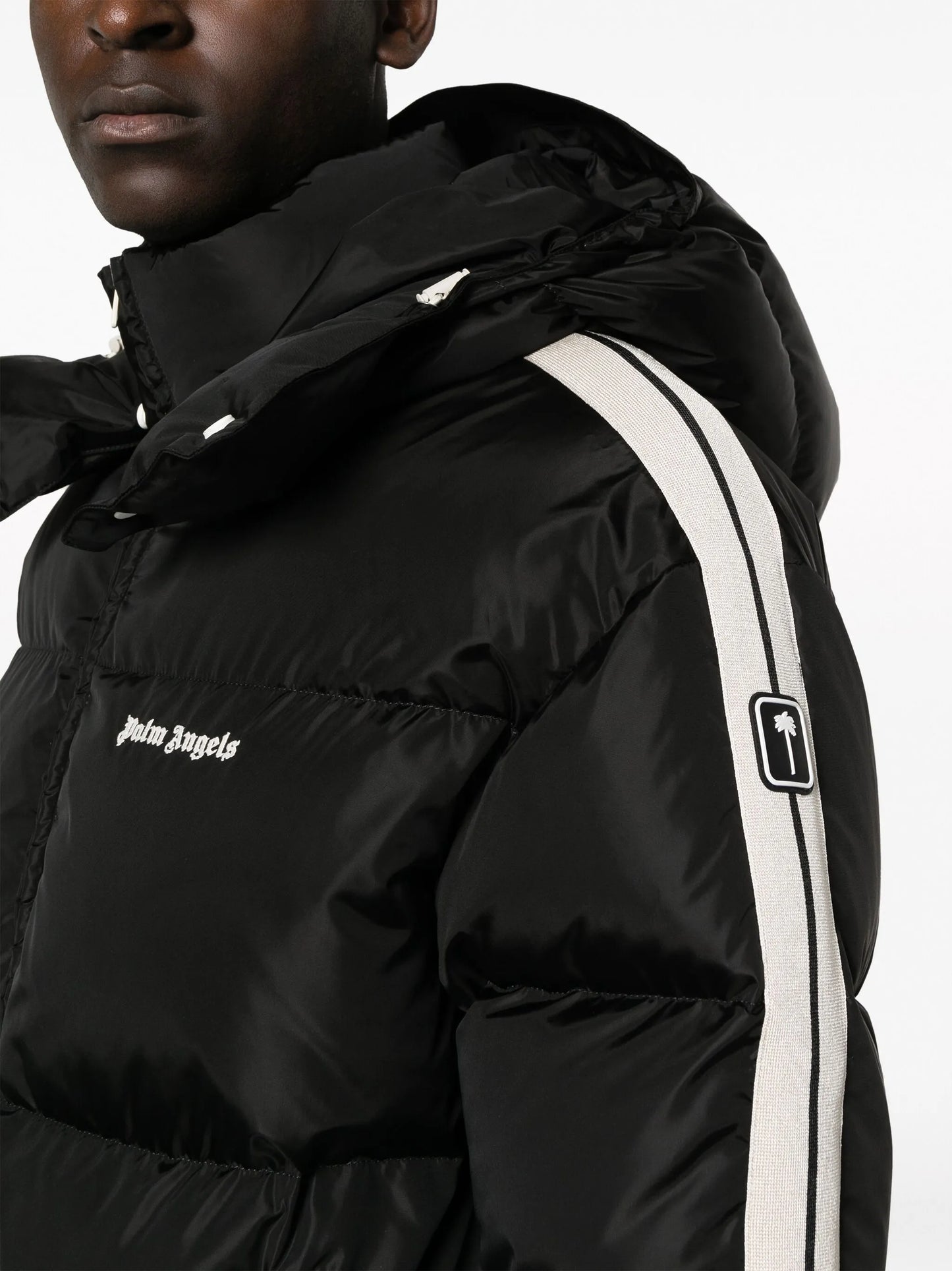 logo-print padded jacket