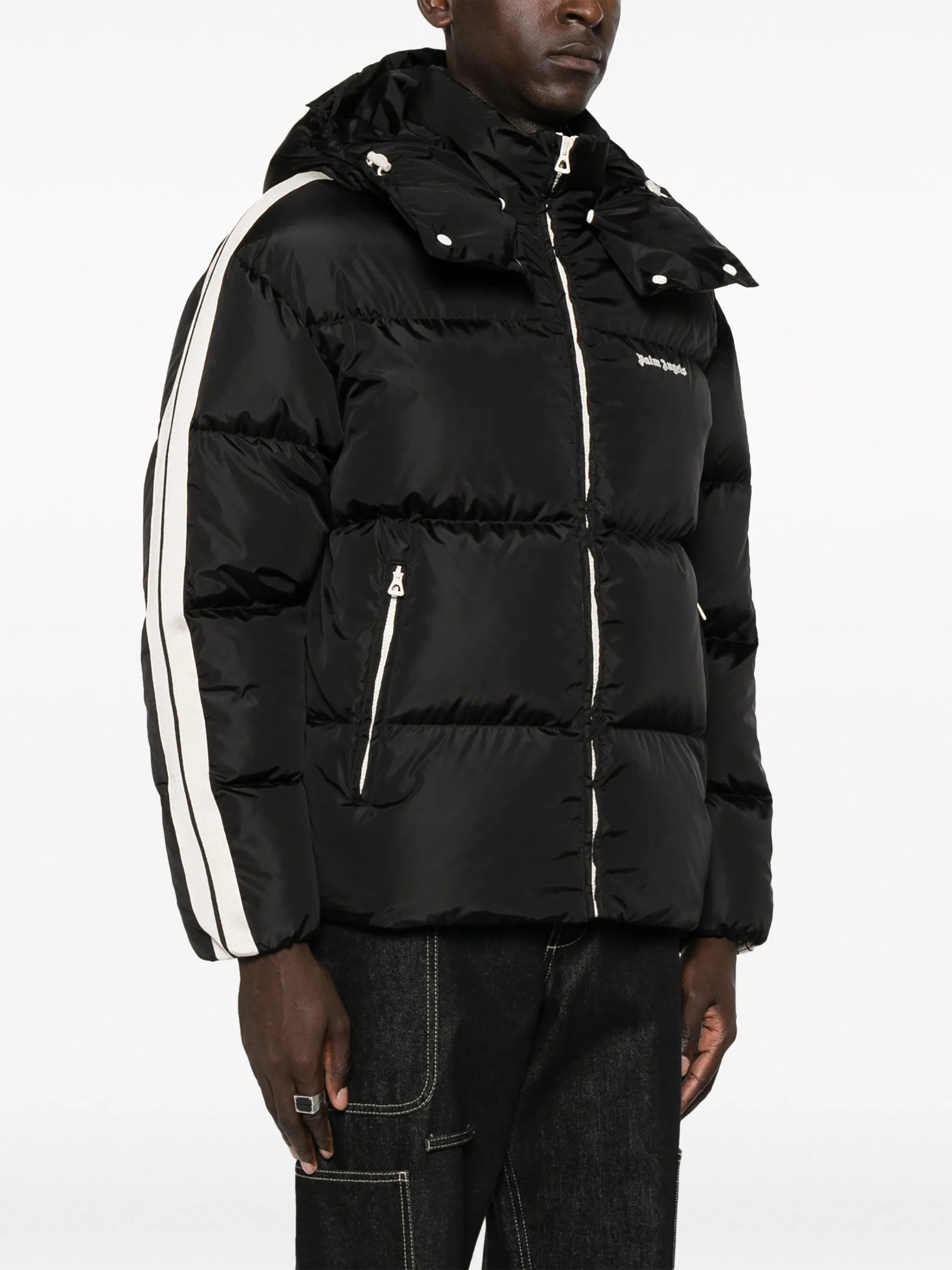 logo-print padded jacket