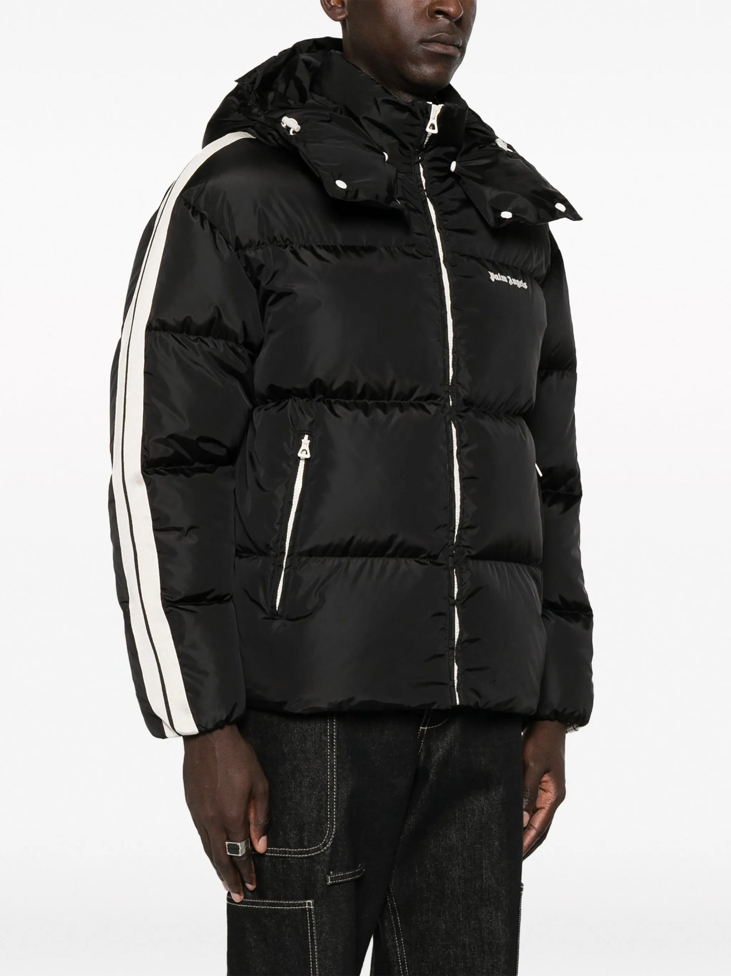 logo-print padded jacket