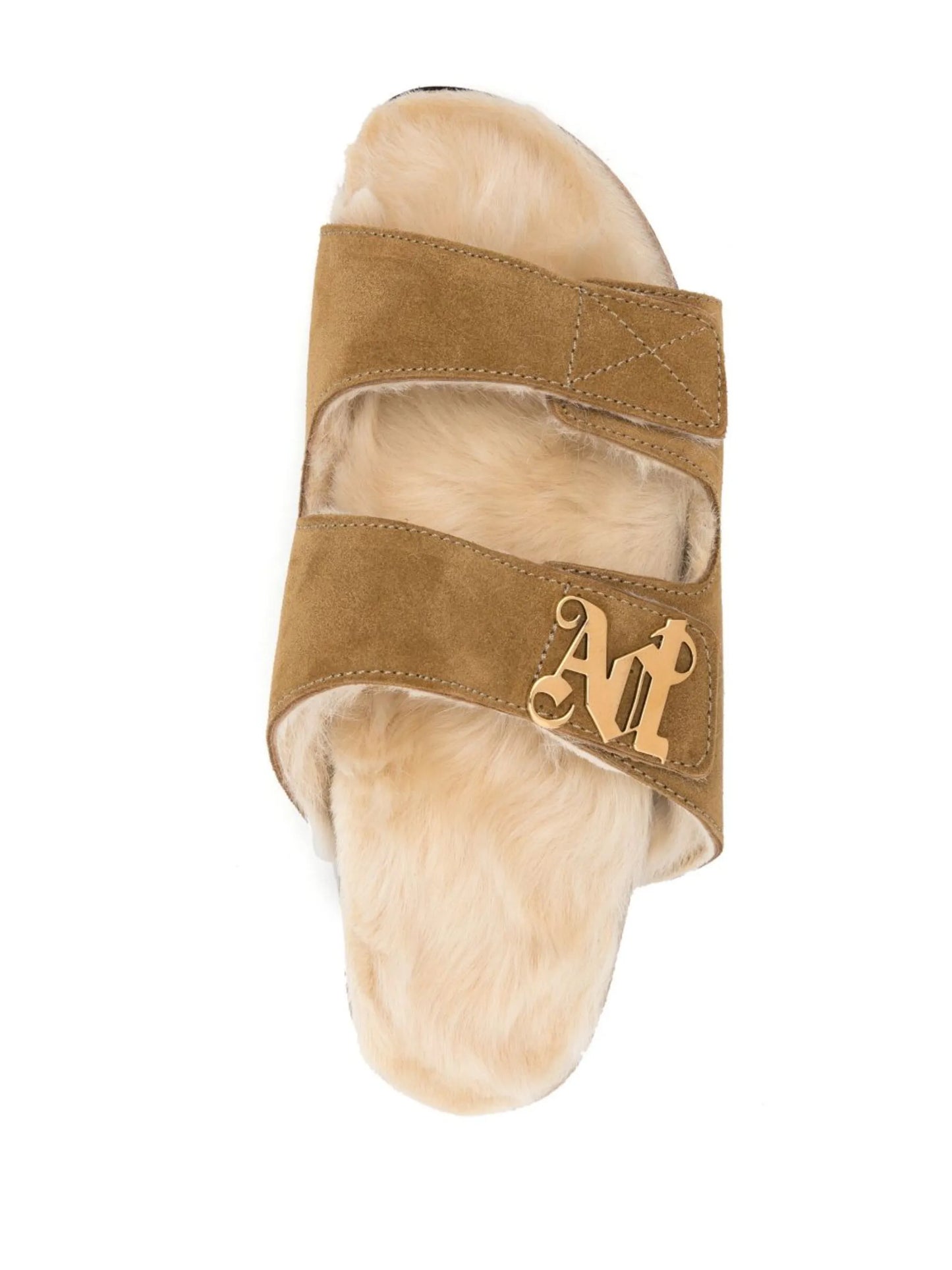 logo-plaque suede sandals