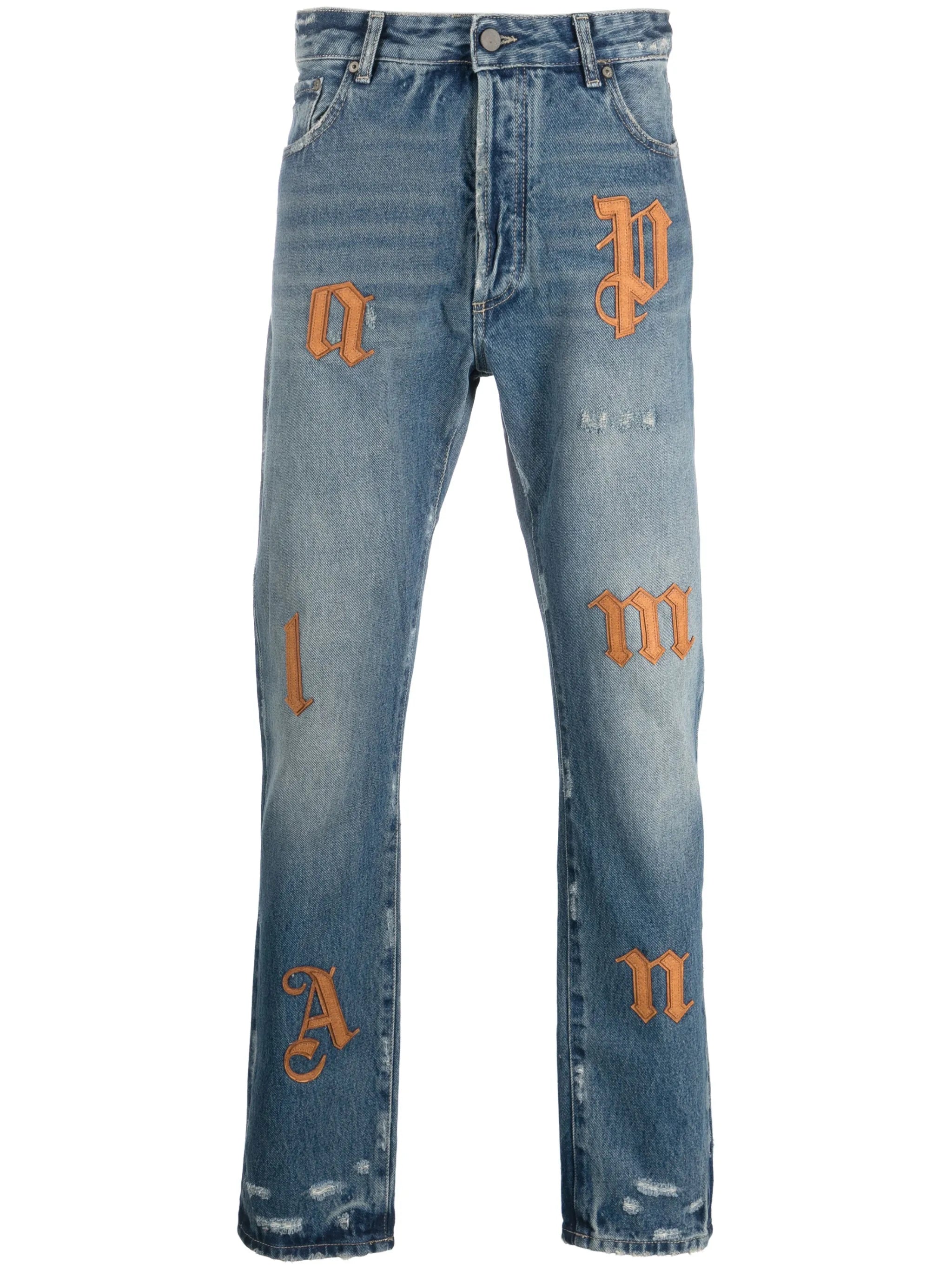 logo-patch regular jeans