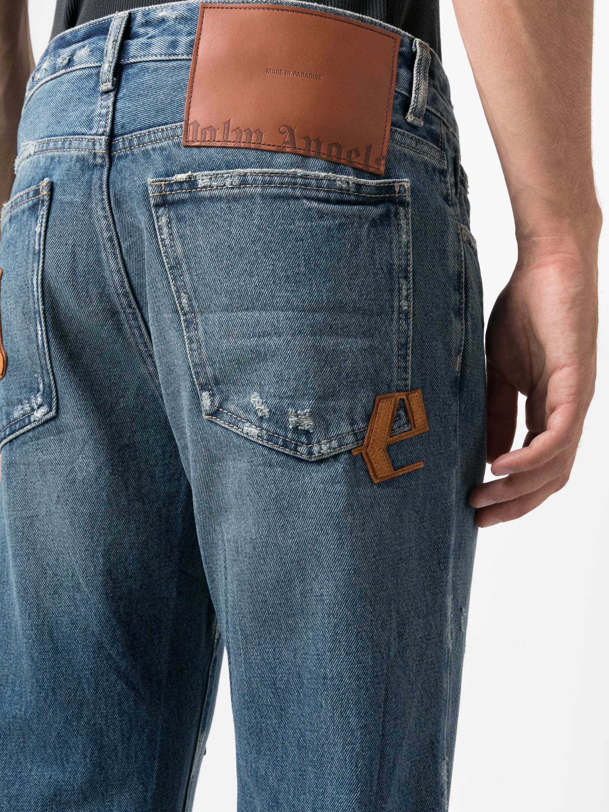 logo-patch regular jeans