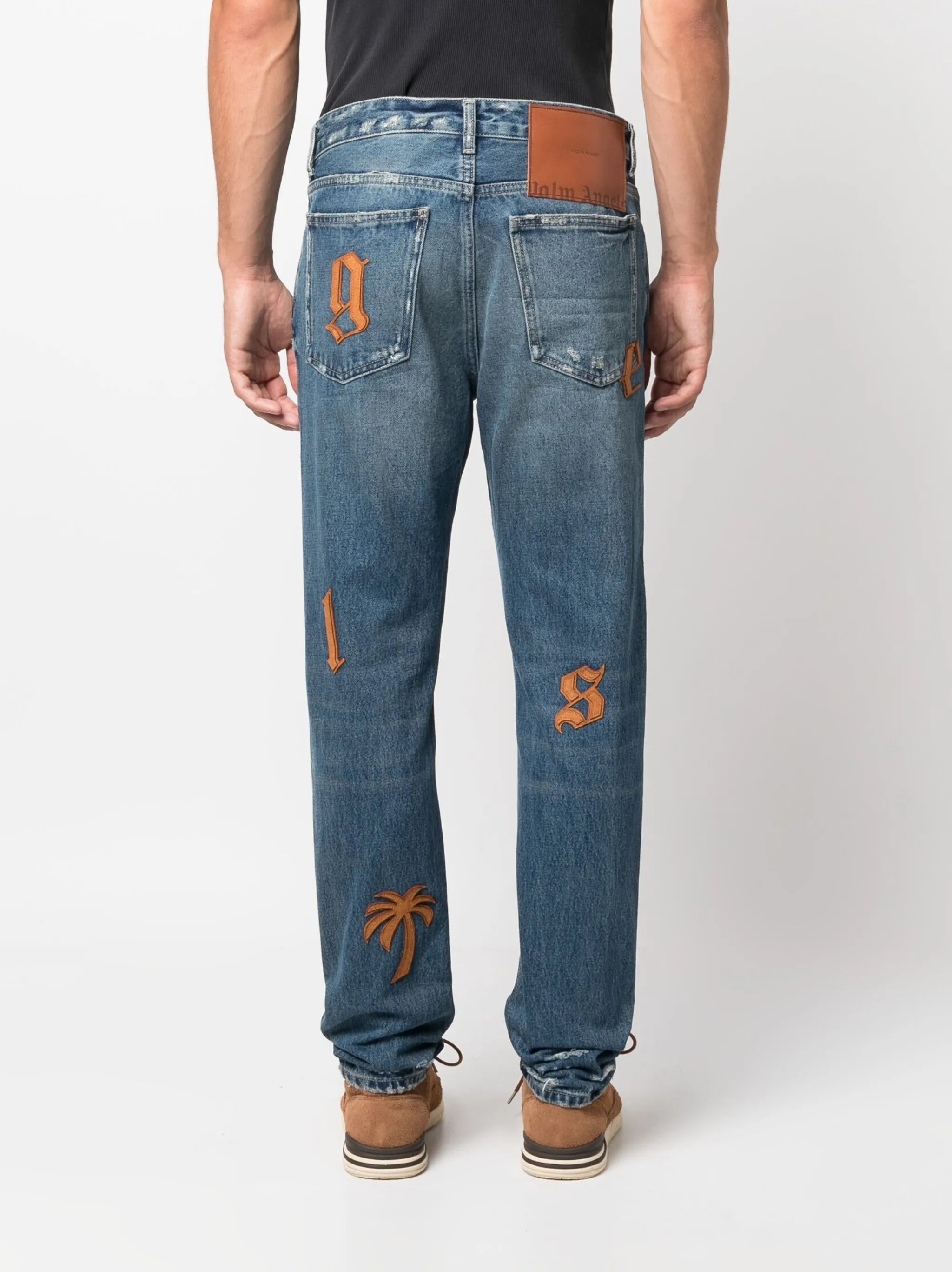 logo-patch regular jeans
