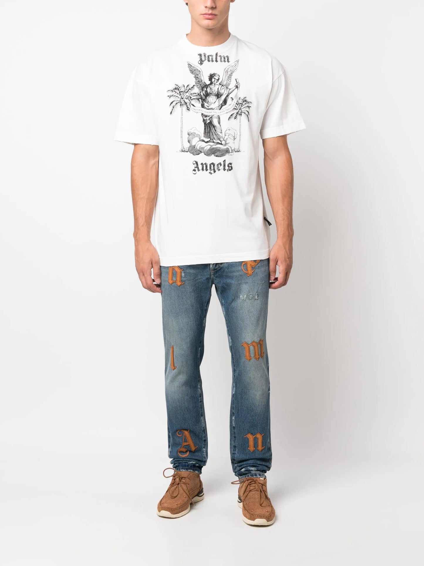 logo-patch regular jeans