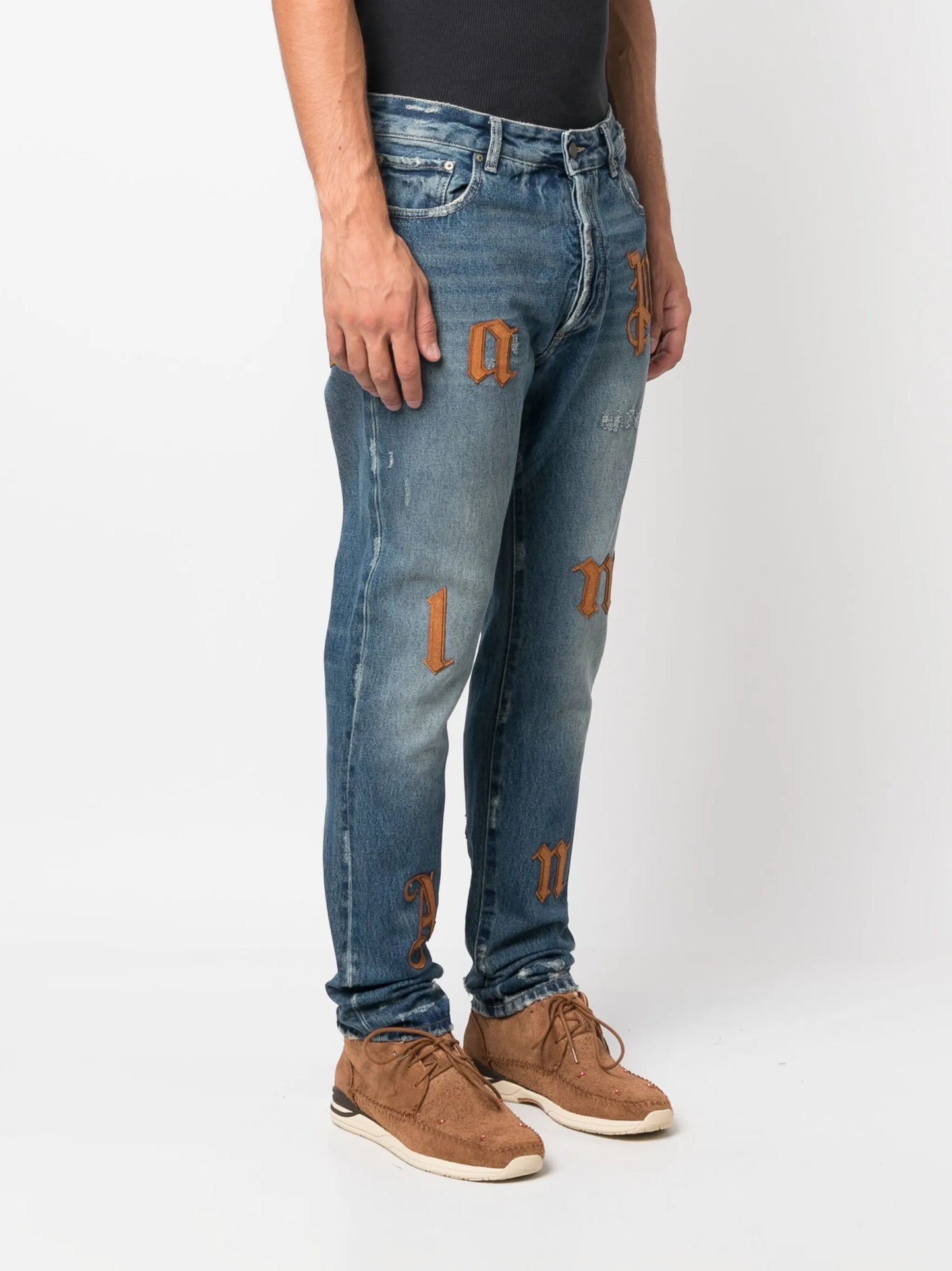 logo-patch regular jeans