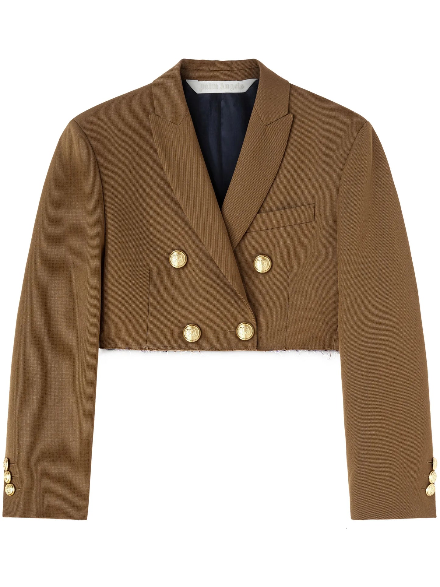 double-breasted cropped blazer