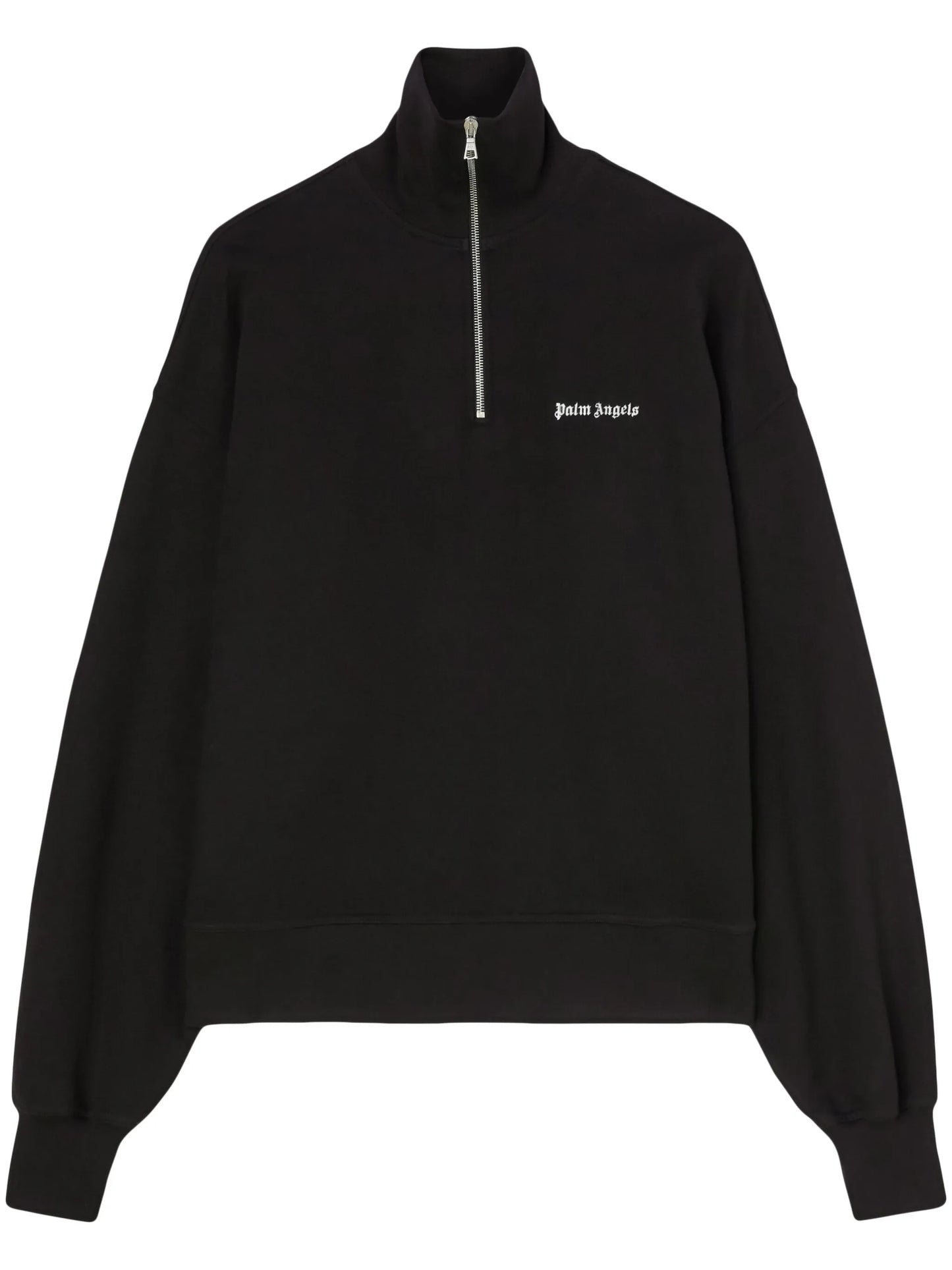 logo-embroidered half-zip sweatshirt
