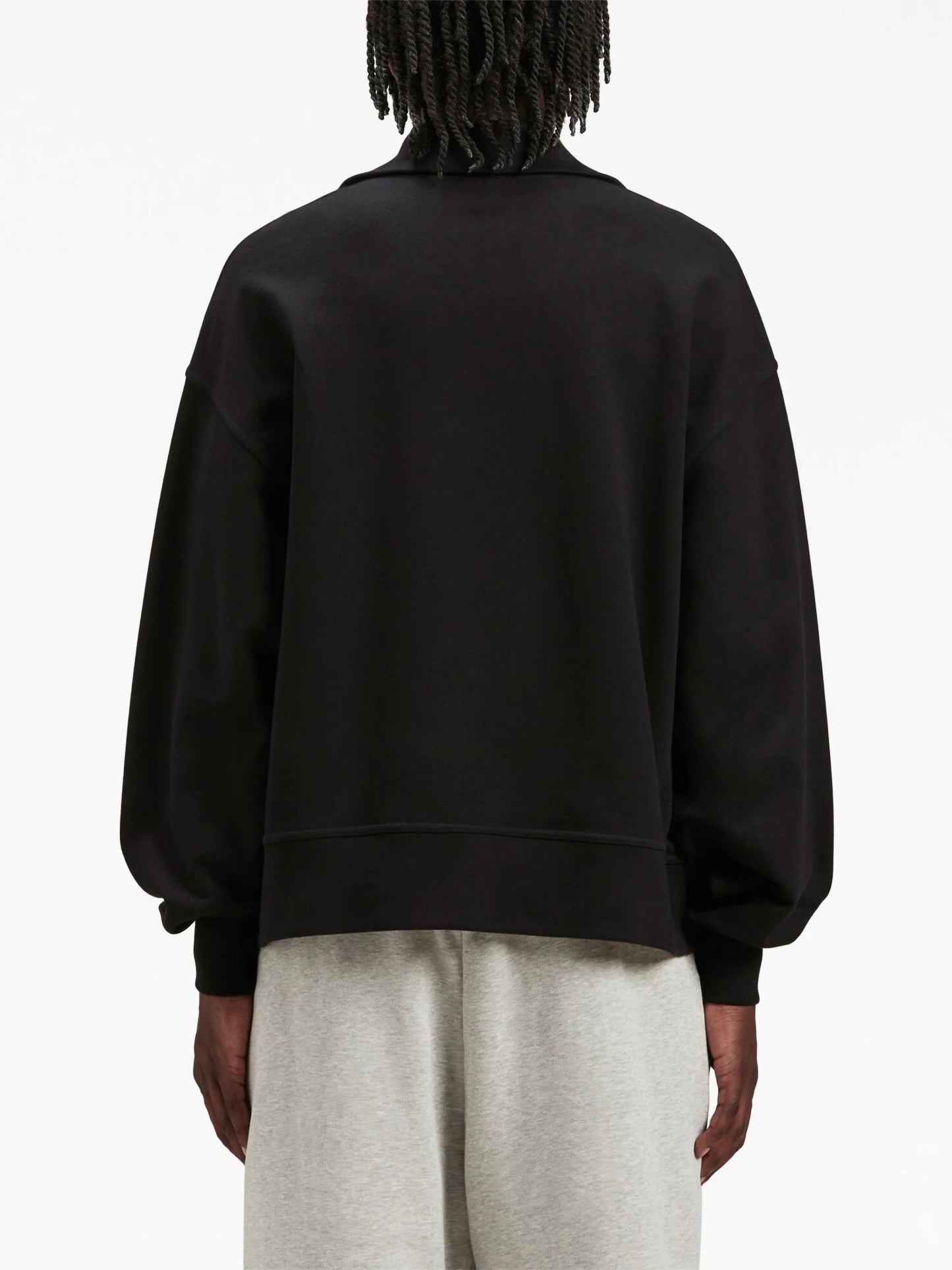 logo-embroidered half-zip sweatshirt