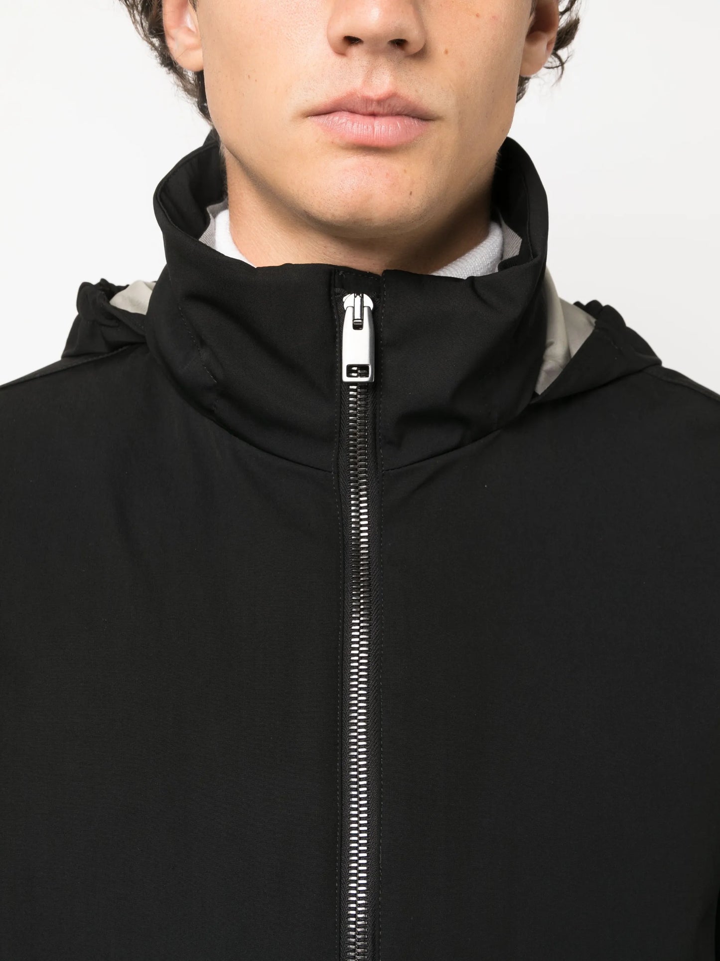 hooded cashmere-blend parka coat