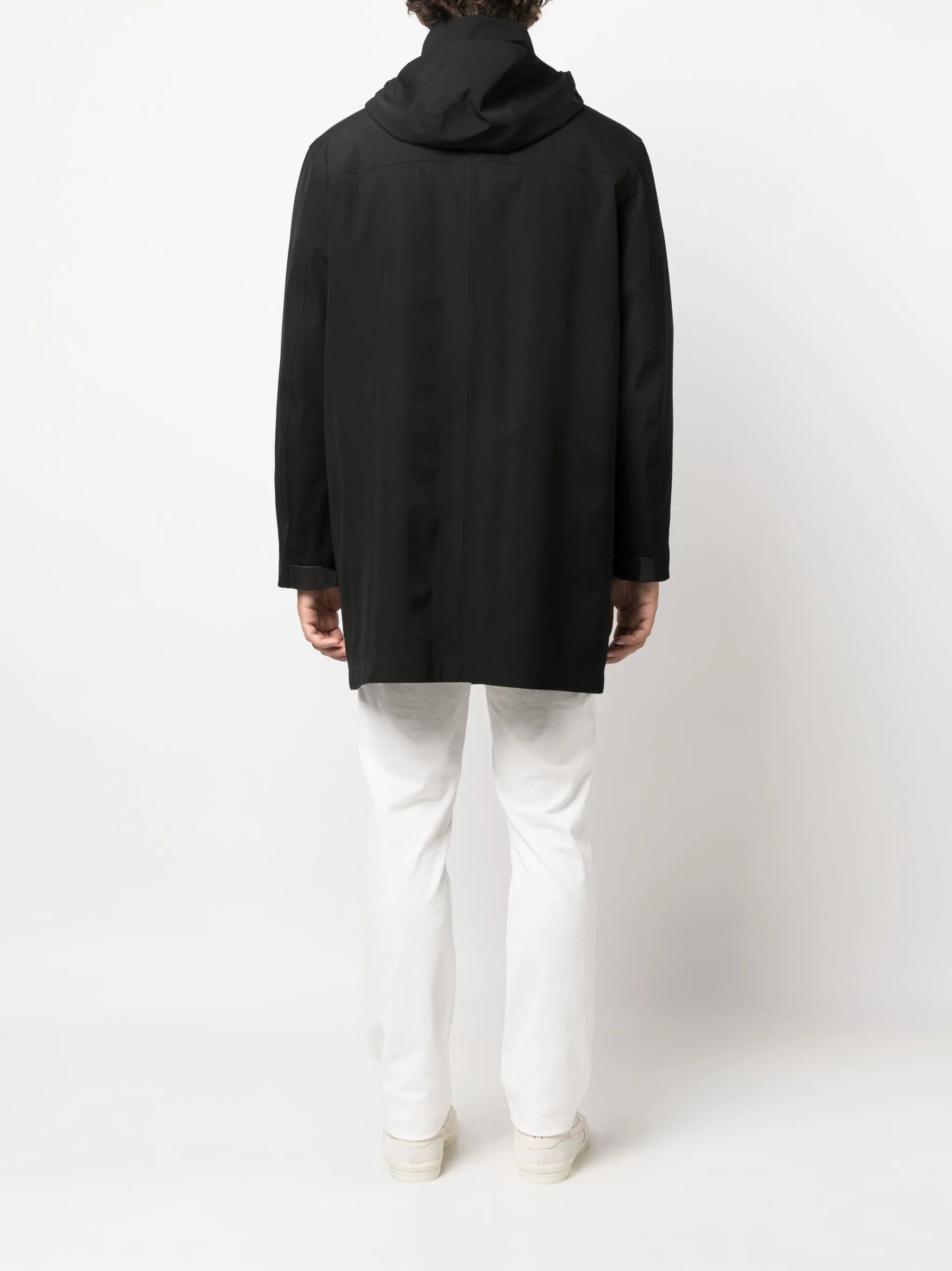 hooded cashmere-blend parka coat