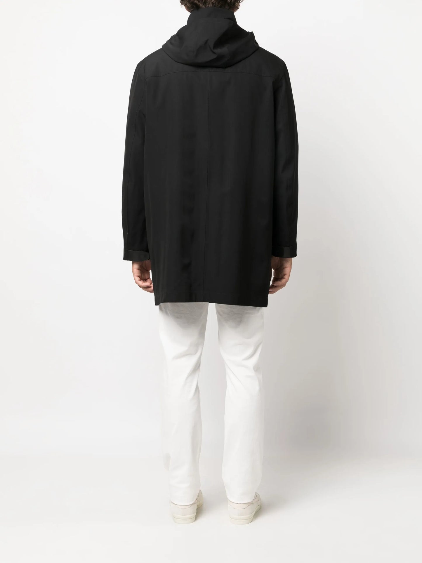 hooded cashmere-blend parka coat