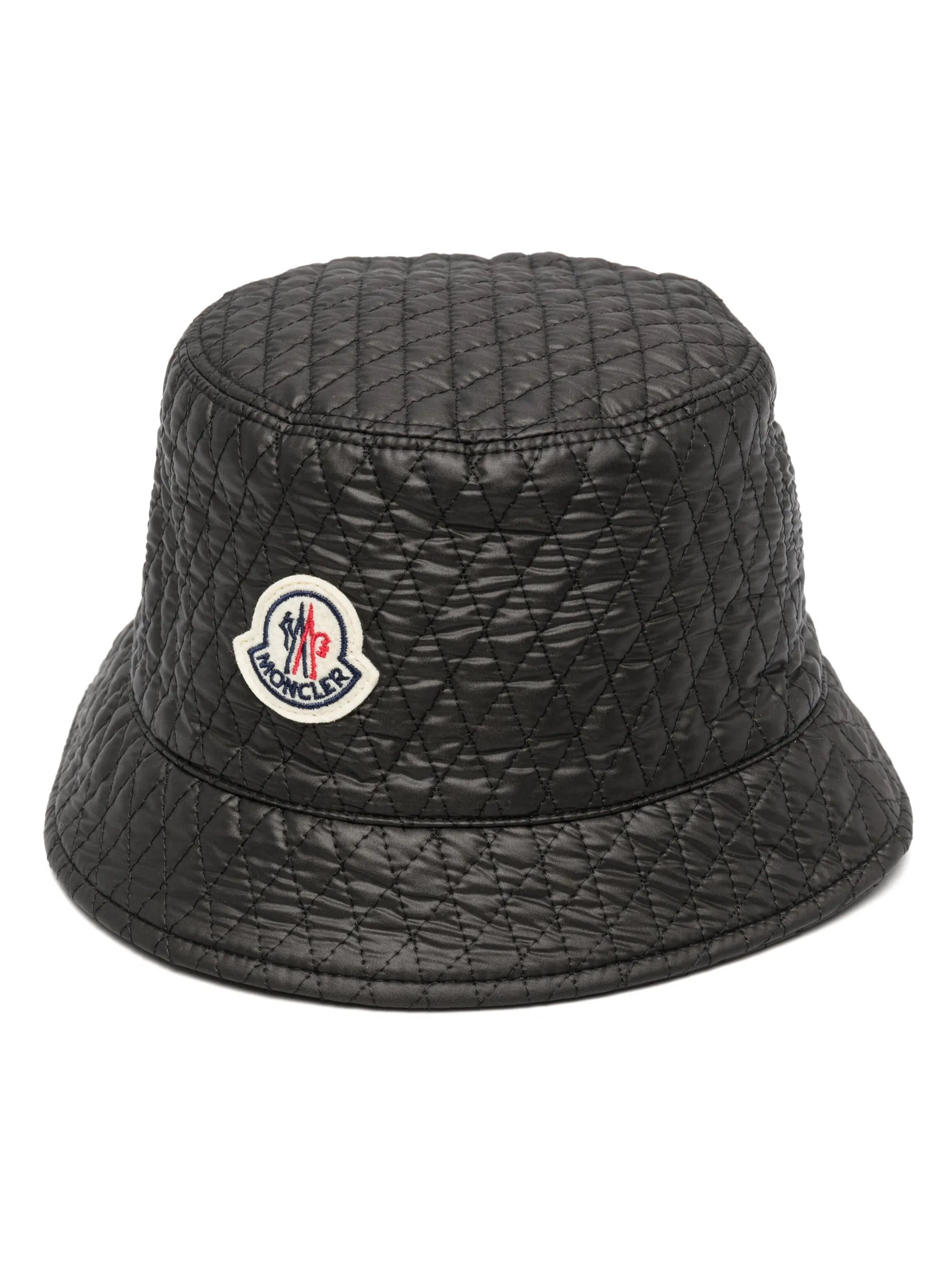 logo-patch quilted bucket hat