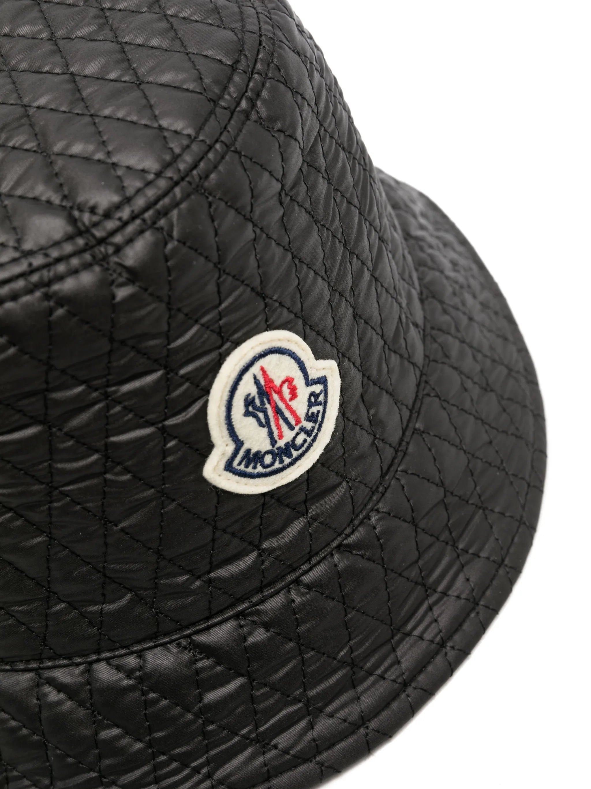 logo-patch quilted bucket hat
