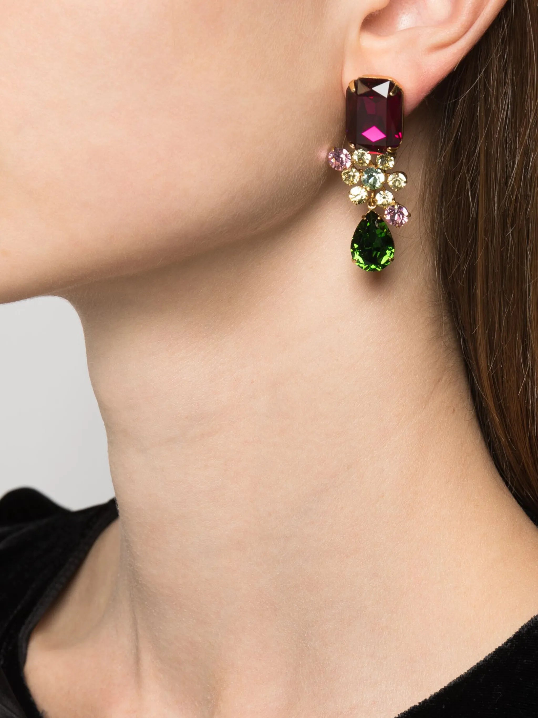 Eliza crystal-embellished earrings